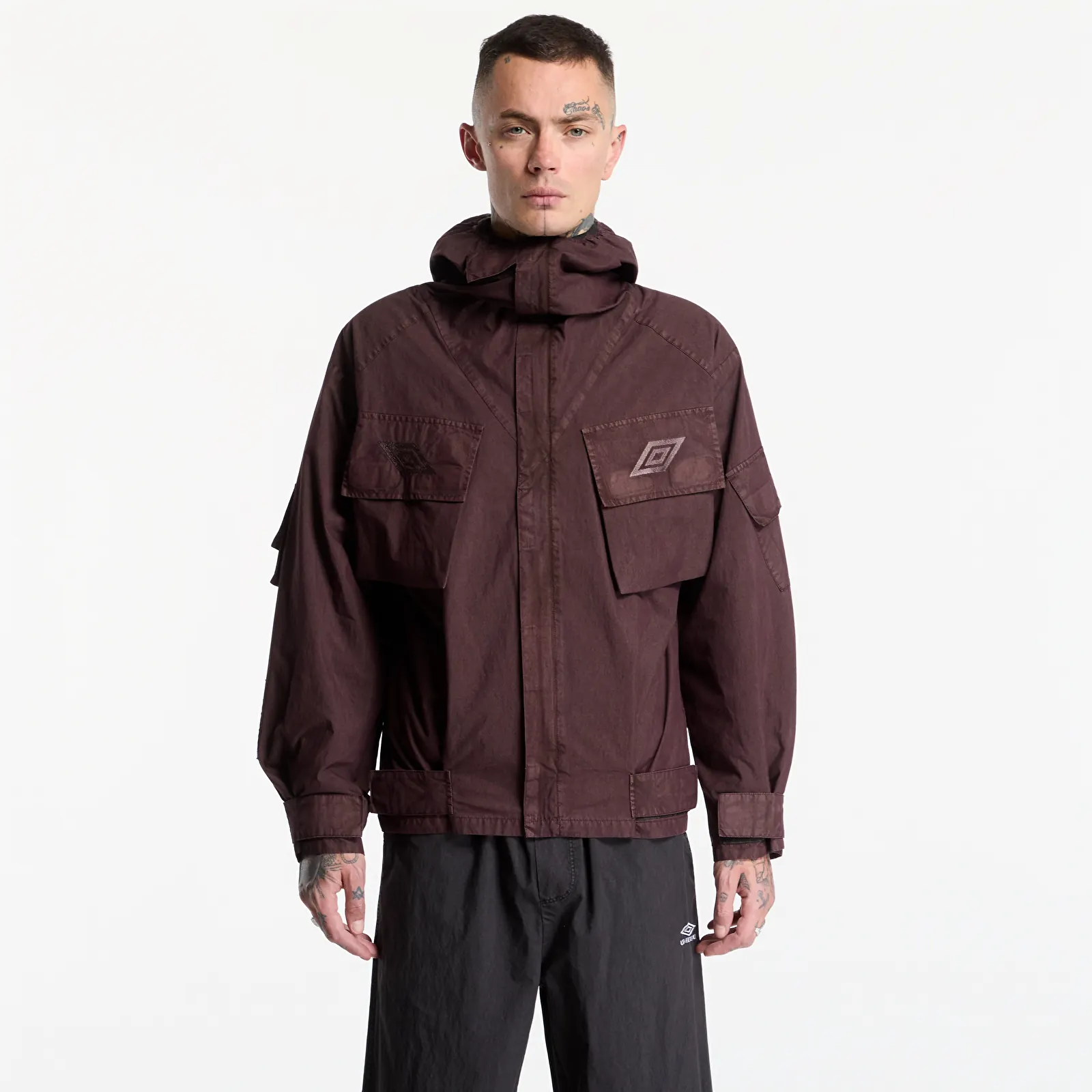 Geci parka Umbro Midfield Jacket Plum Grey
