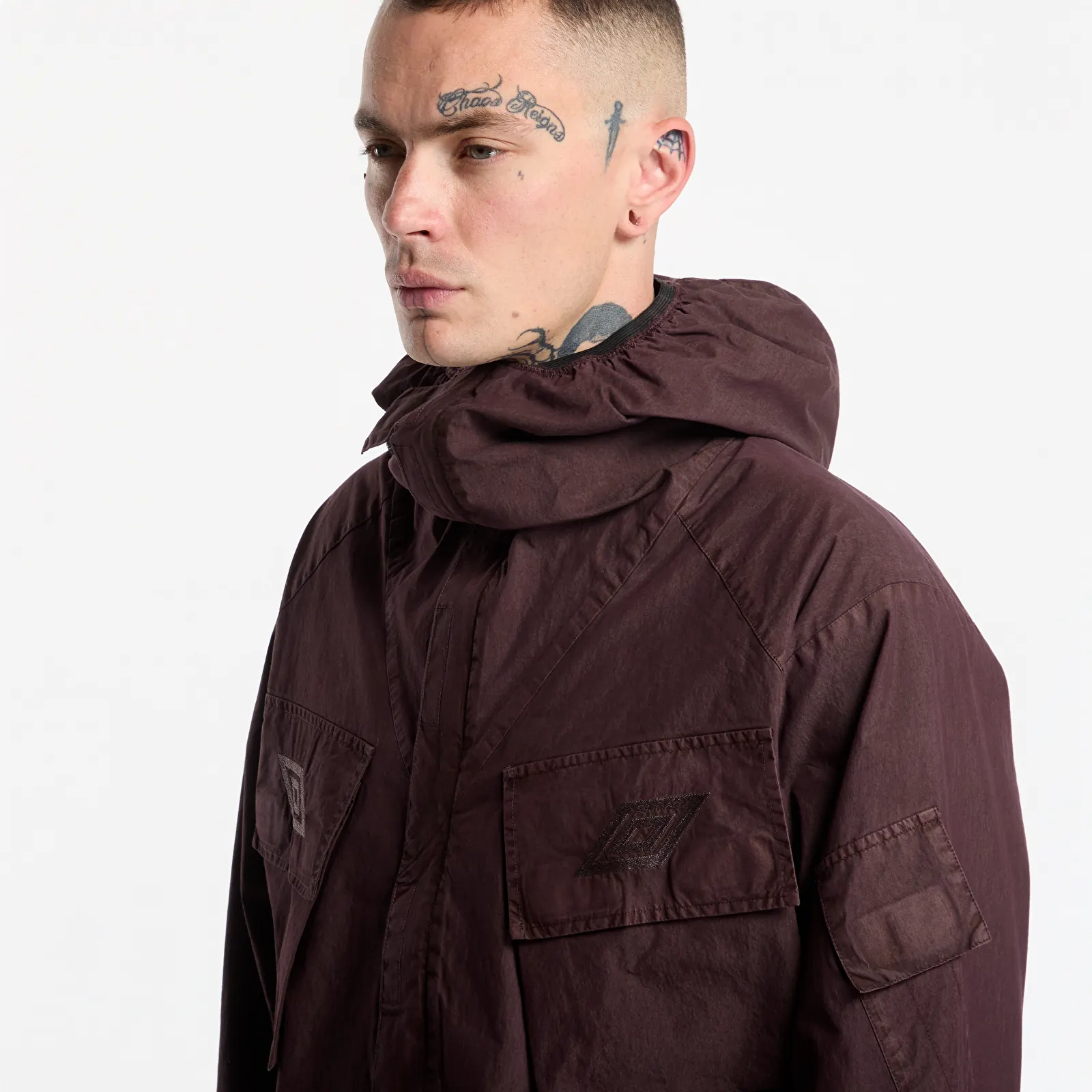 Geci parka Umbro Midfield Jacket Plum Grey