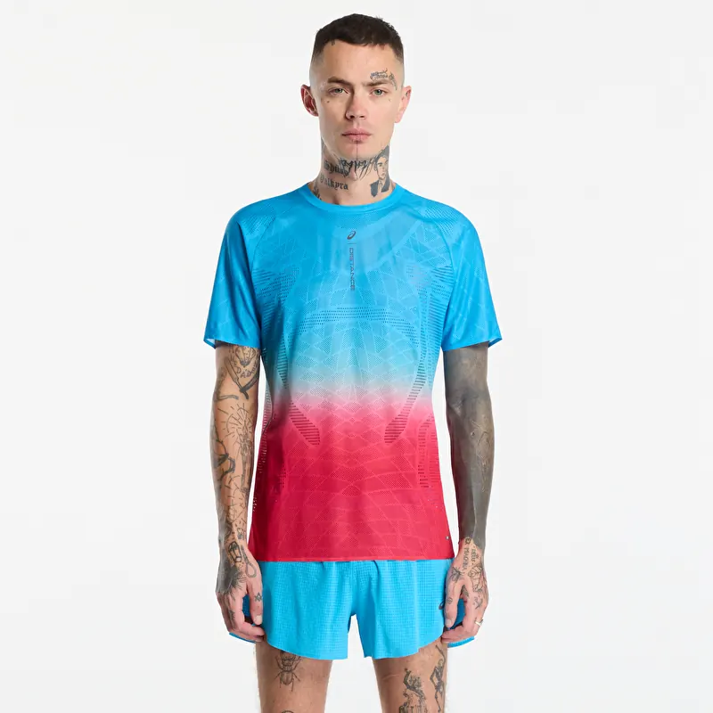 T-Shirt Asics Metarun Fade SS Top Blue