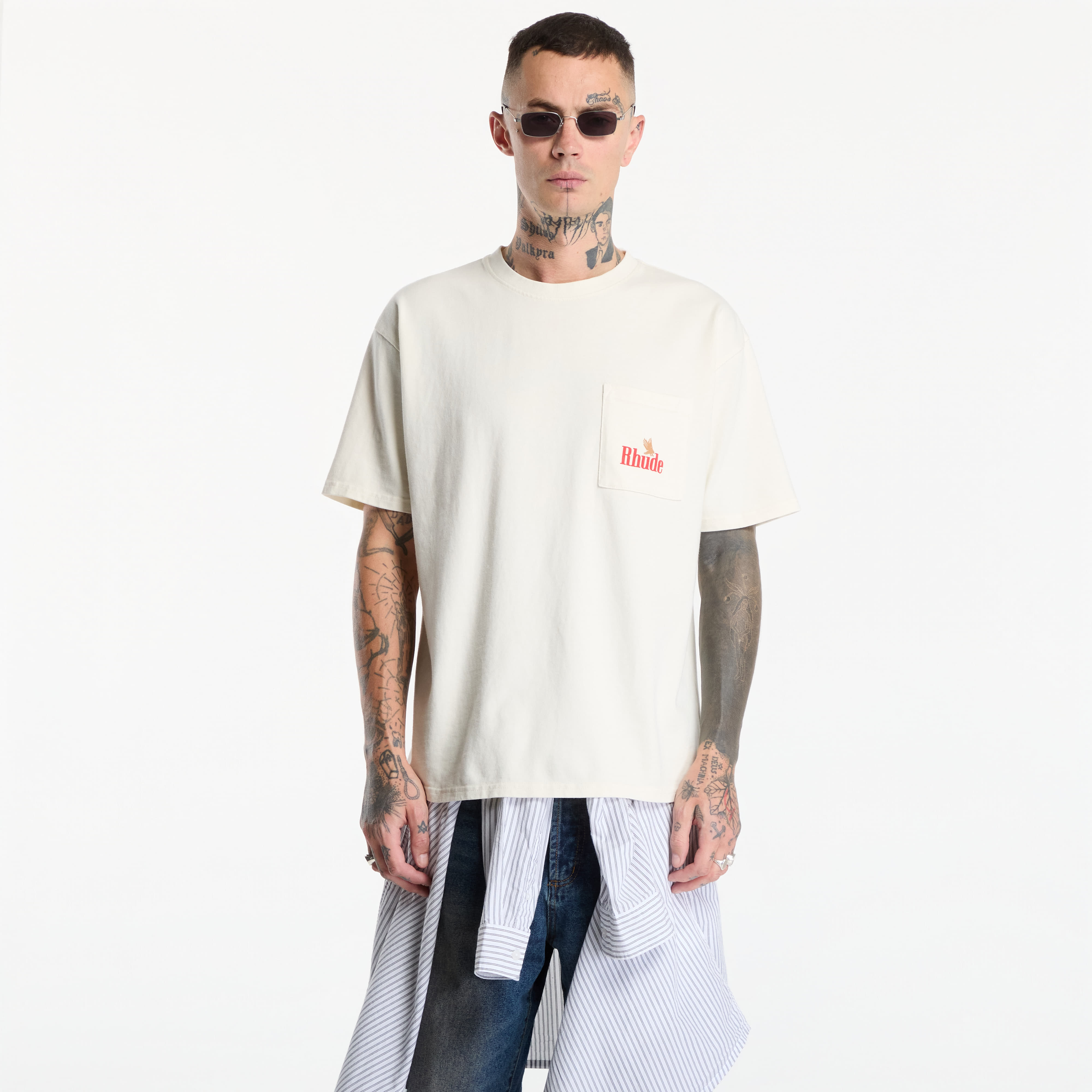 Тениска Rhude American Spirit Pocket Tee Vintage White/ Red S