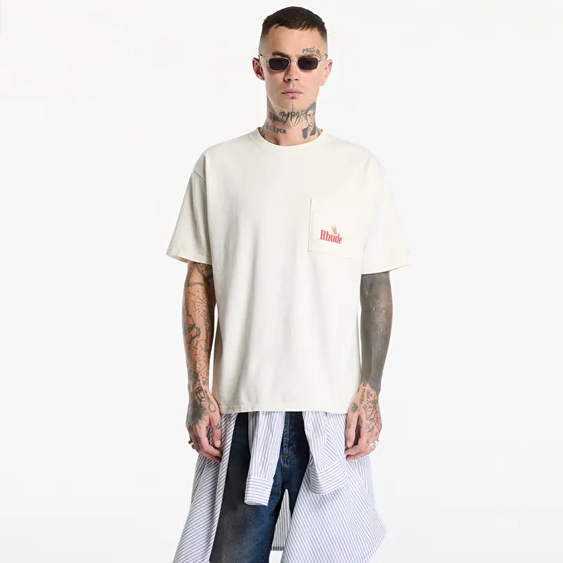 T-shirt Rhude American Spirit Pocket Tee Vintage White/ Red