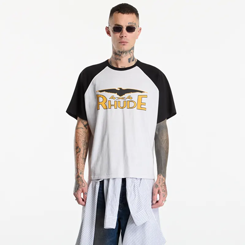 T-shirt Rhude 4X4 Spirit Raglan Tee Vintage White/ Vintage Black/ Yellow