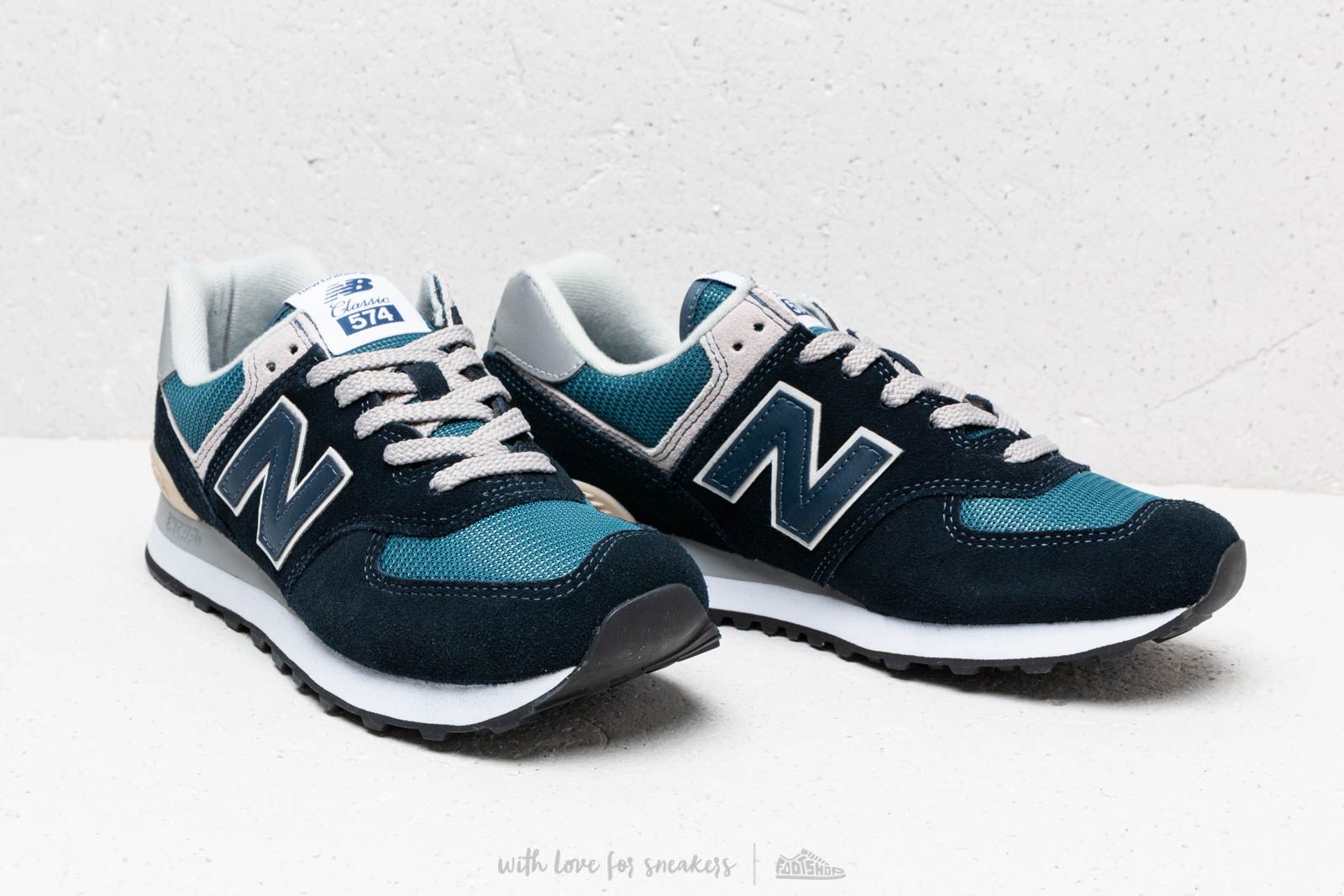 Men s shoes New Balance 574 Navy Green Grey Footshop