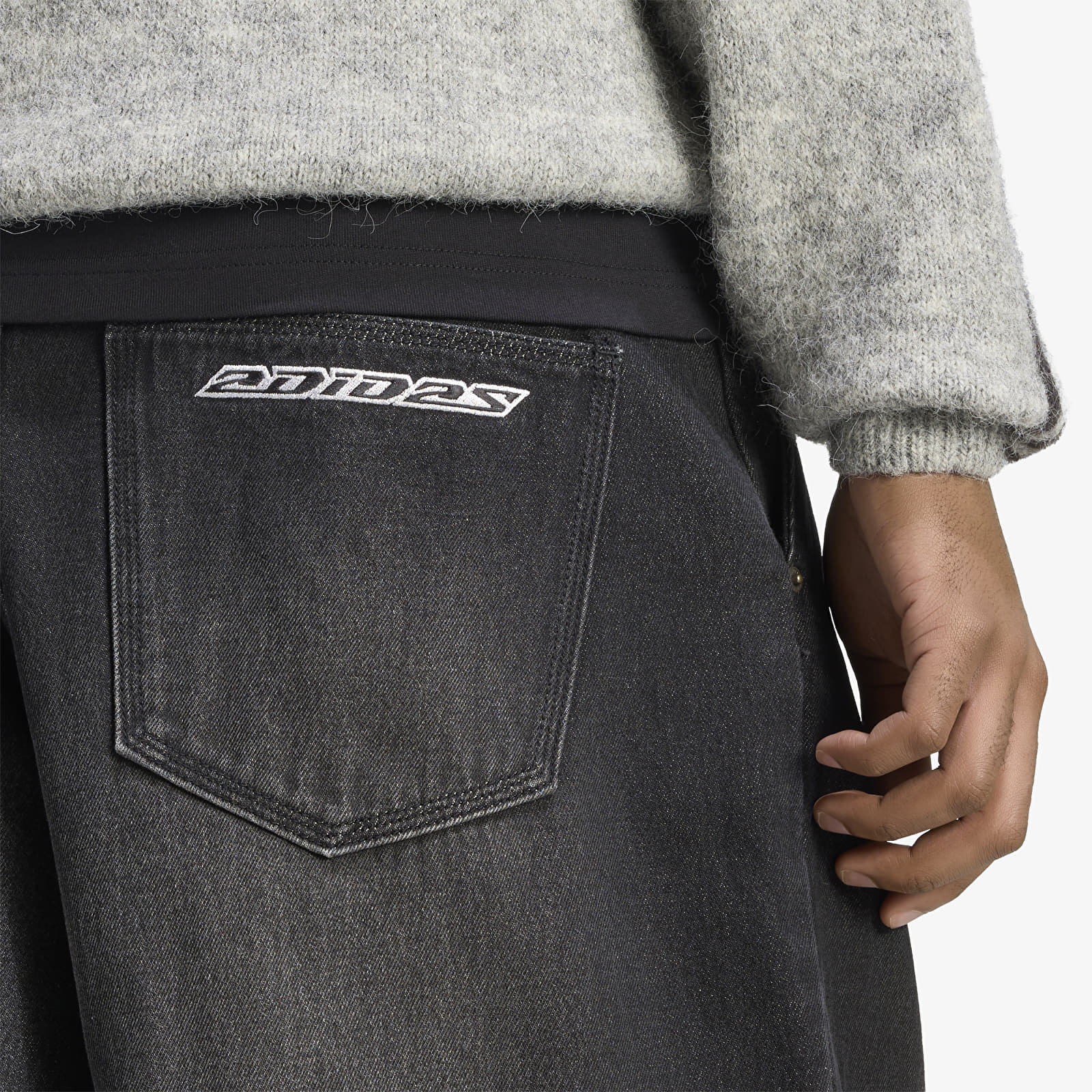 Jeans adidas Jeans Mid-Rise Wide Leg True Black Denim