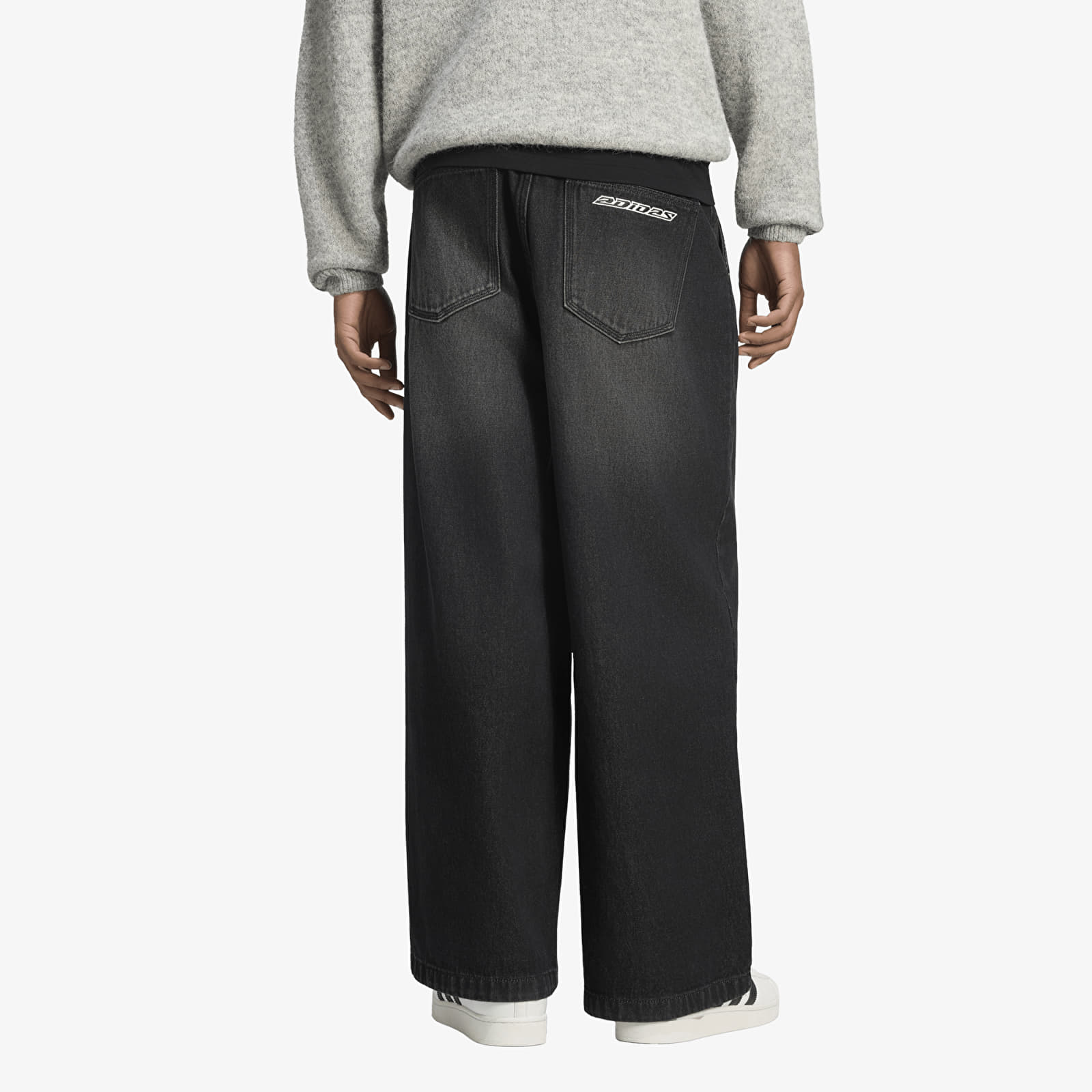 Jeans adidas Jeans Mid-Rise Wide Leg True Black Denim