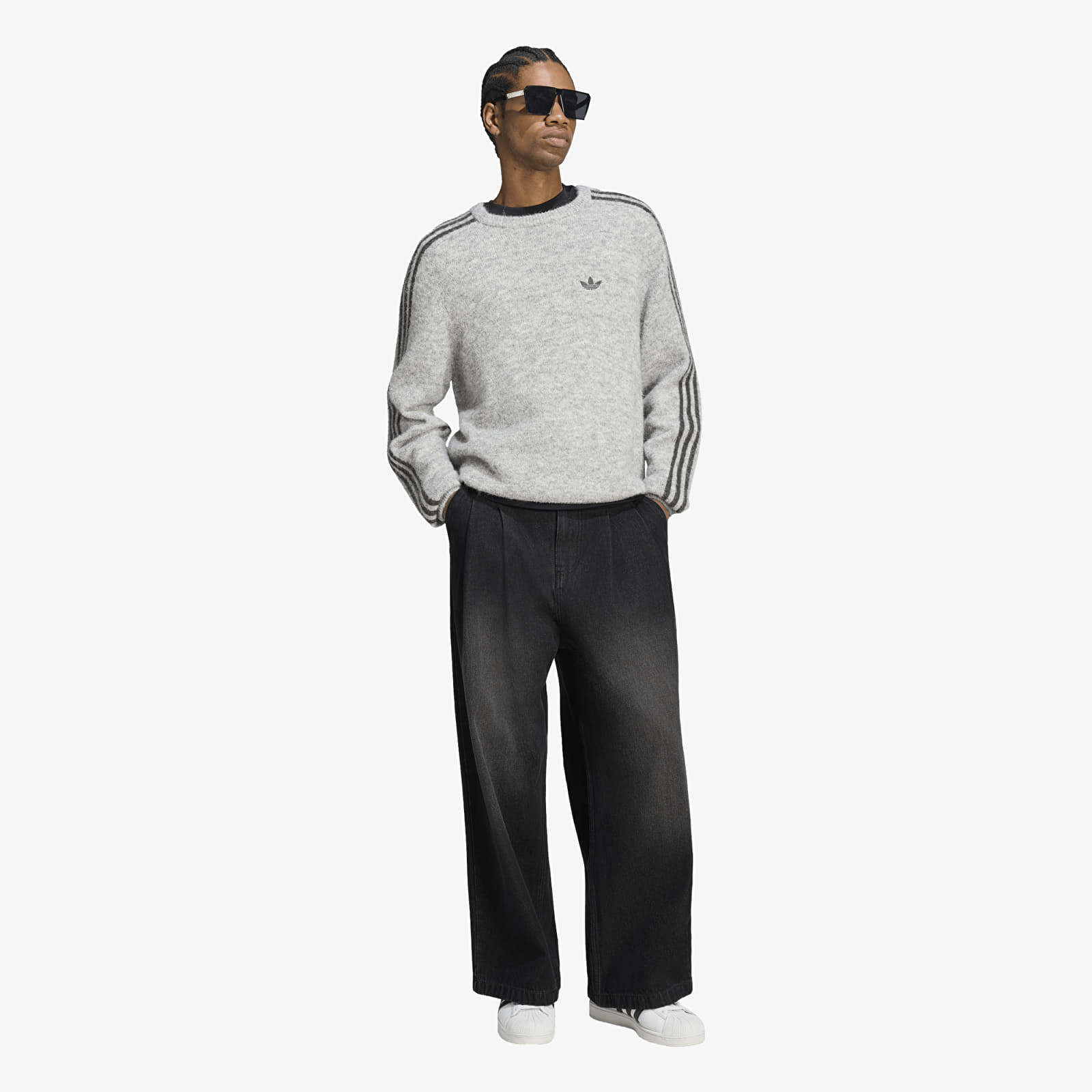 Jeans adidas Jeans Mid-Rise Wide Leg True Black Denim