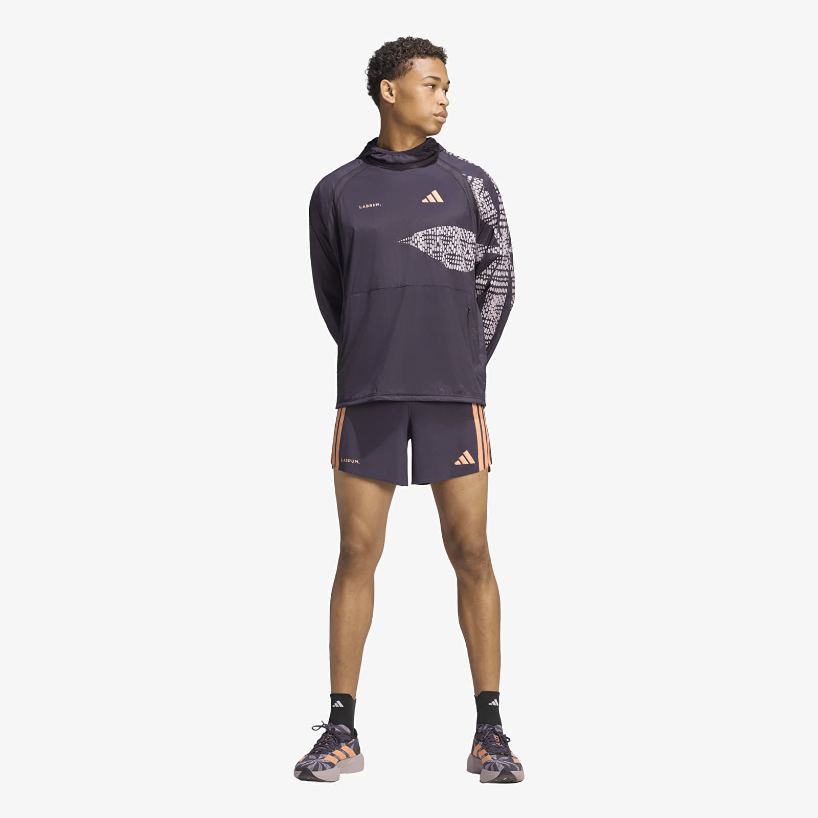 Puloverji   adidas x Labrum Running Hoodie Unisex Aurora Black
