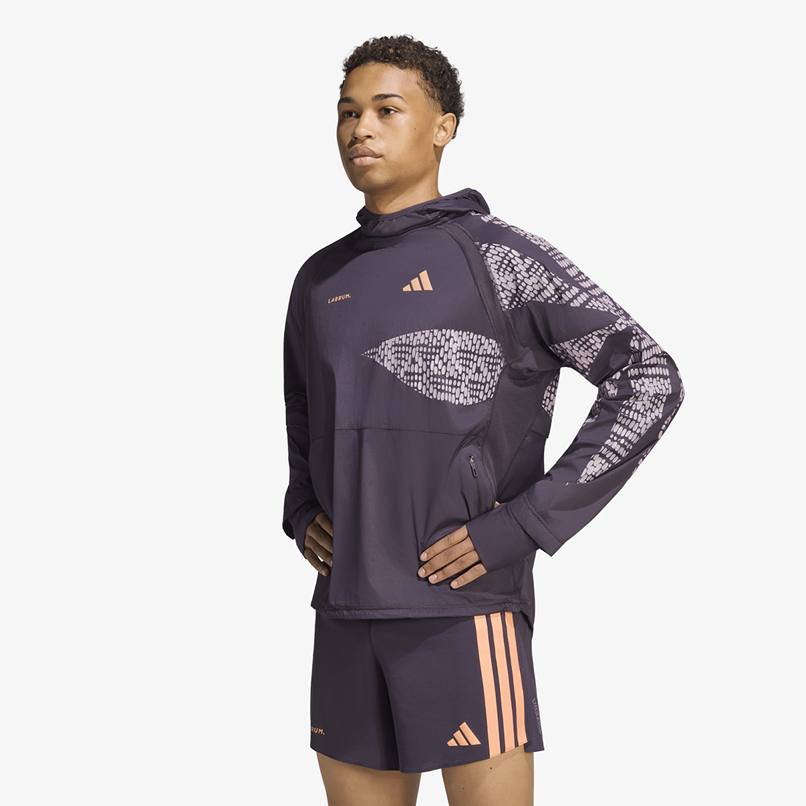 Puloverji   adidas x Labrum Running Hoodie Unisex Aurora Black
