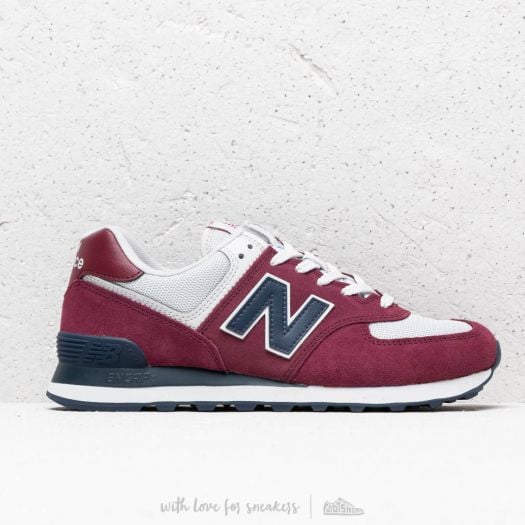 Burgundy navy hotsell new balance 574