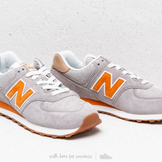 Men s shoes New Balance 574 Grey Orange White Footshop
