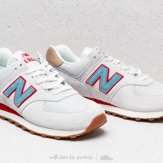 Men s shoes New Balance 574 Grey Blue Red Footshop