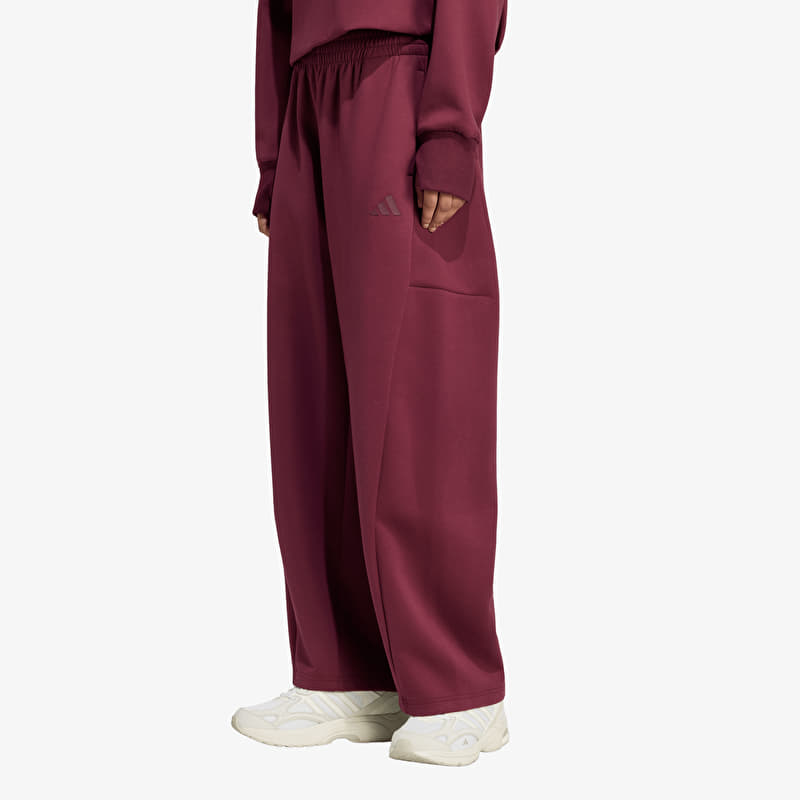 adidas Soft Lux Winter Knit Barrel Pants Maroon