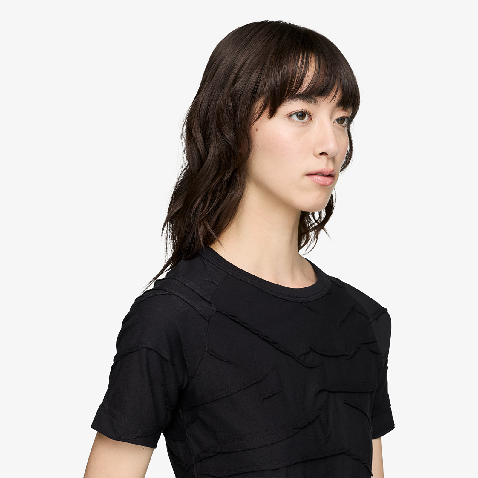 T-shirts Y-3 Pleated Short Sleeve Tee Black