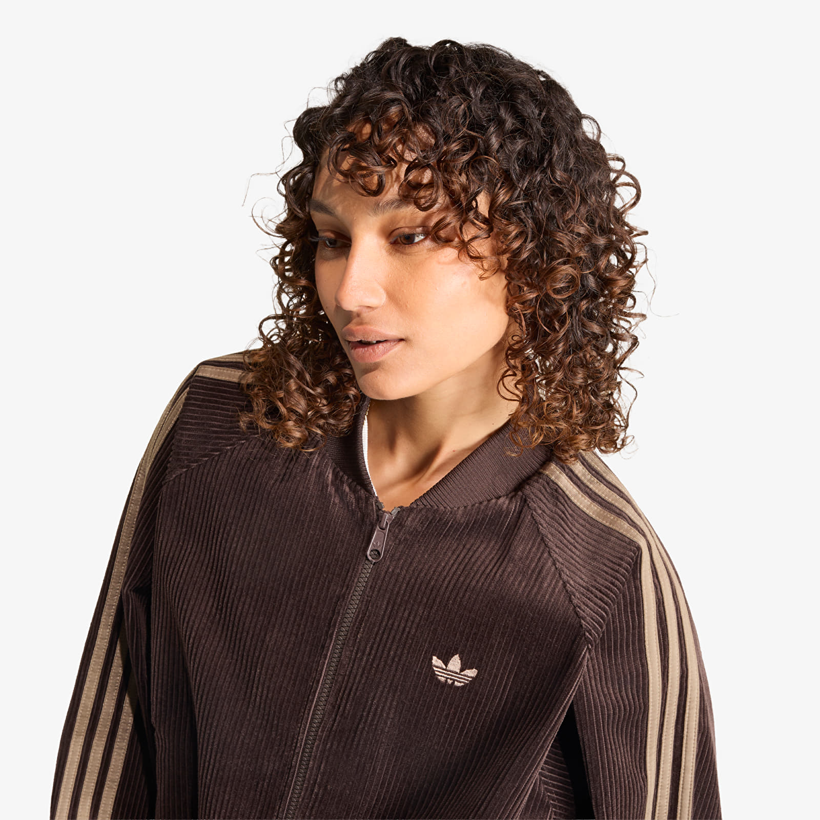 Vestes  adidas Corduroy SST Oversized Track Top Aurora Coffee/ Khaki Six