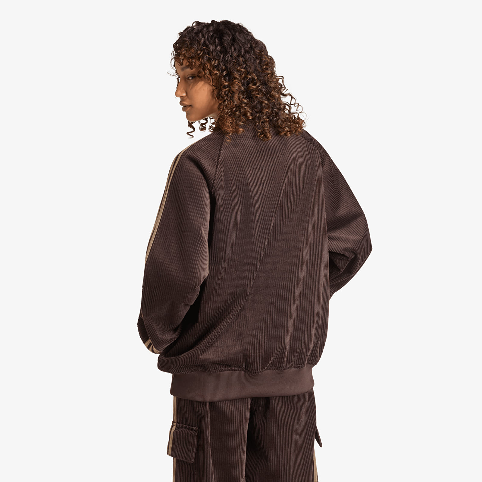 Vestes  adidas Corduroy SST Oversized Track Top Aurora Coffee/ Khaki Six