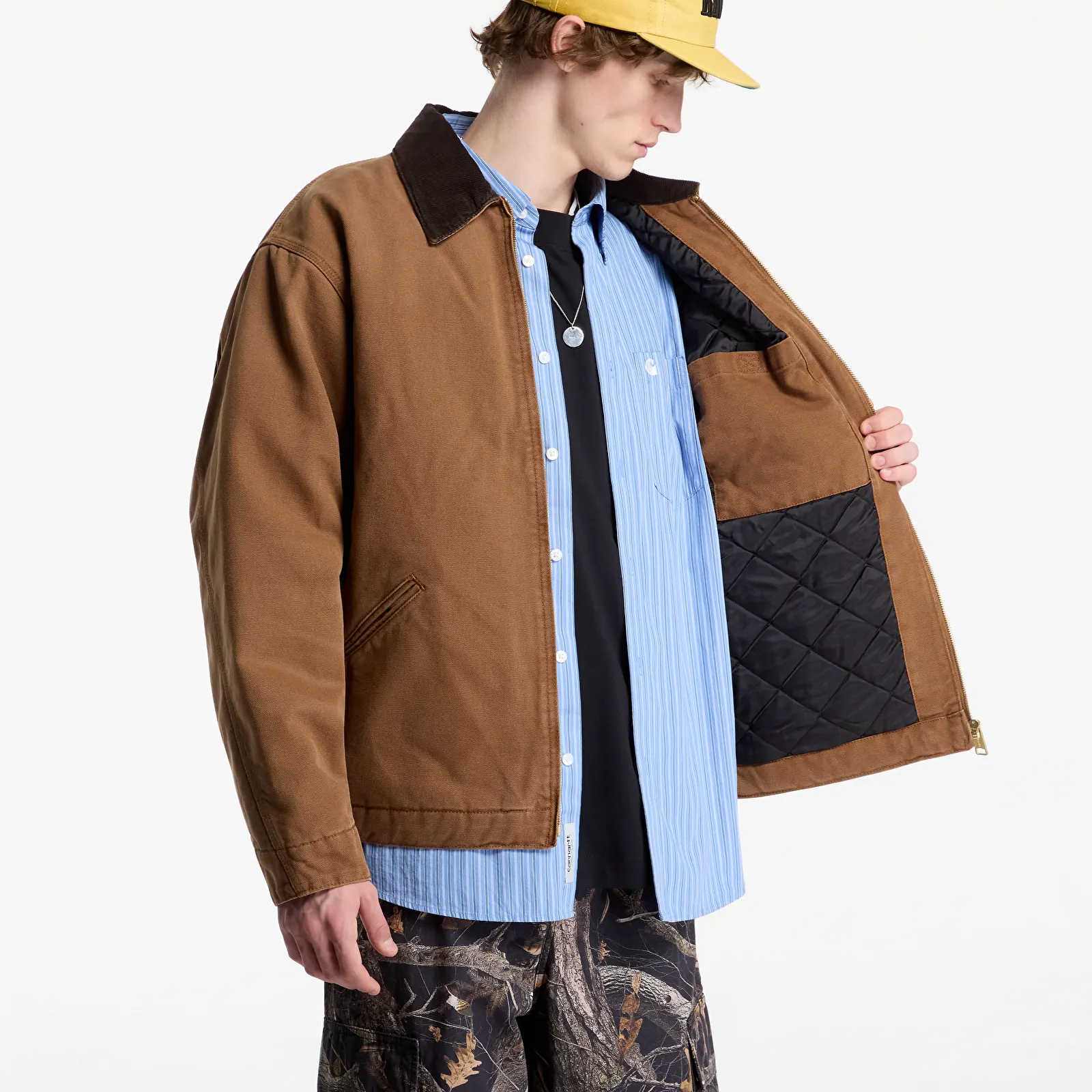 Men's jackets Carhartt WIP OG Detroit Jacket UNISEX WIP H Brown/ Tobacco Stone Canvas