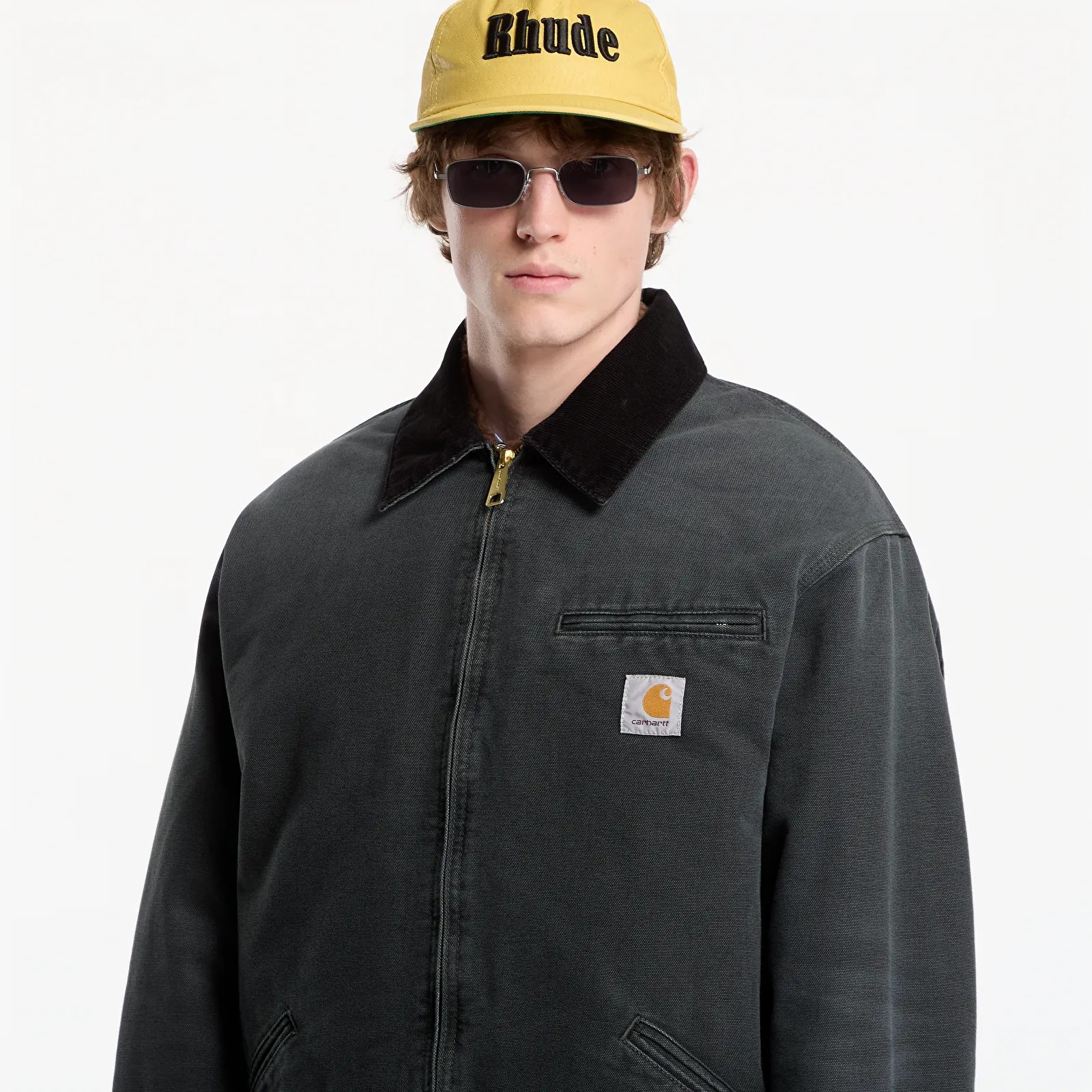 Bundy Carhartt WIP OG Detroit Jacket UNISEX Raven/ Black Stone Canvas