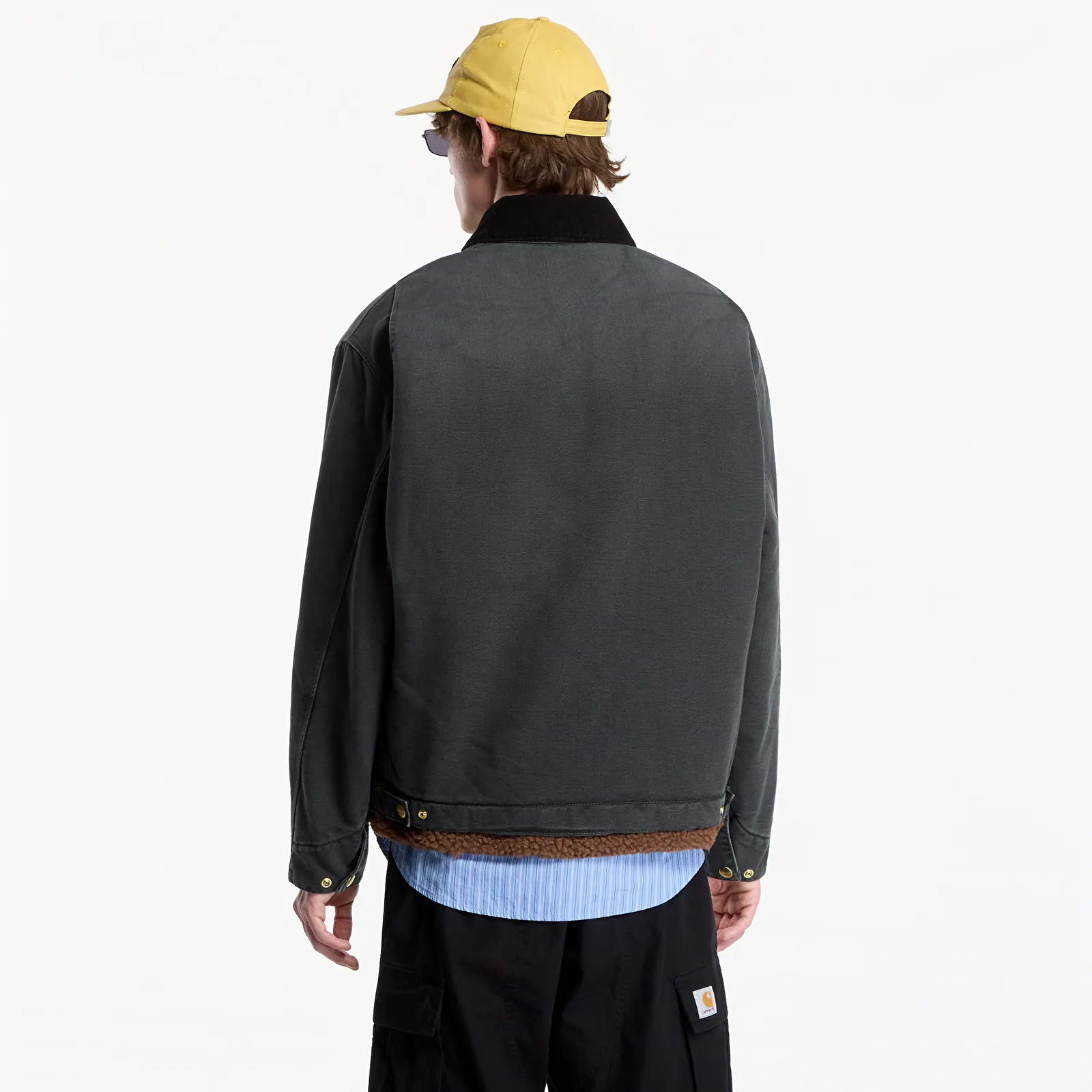 Bundy Carhartt WIP OG Detroit Jacket UNISEX Raven/ Black Stone Canvas