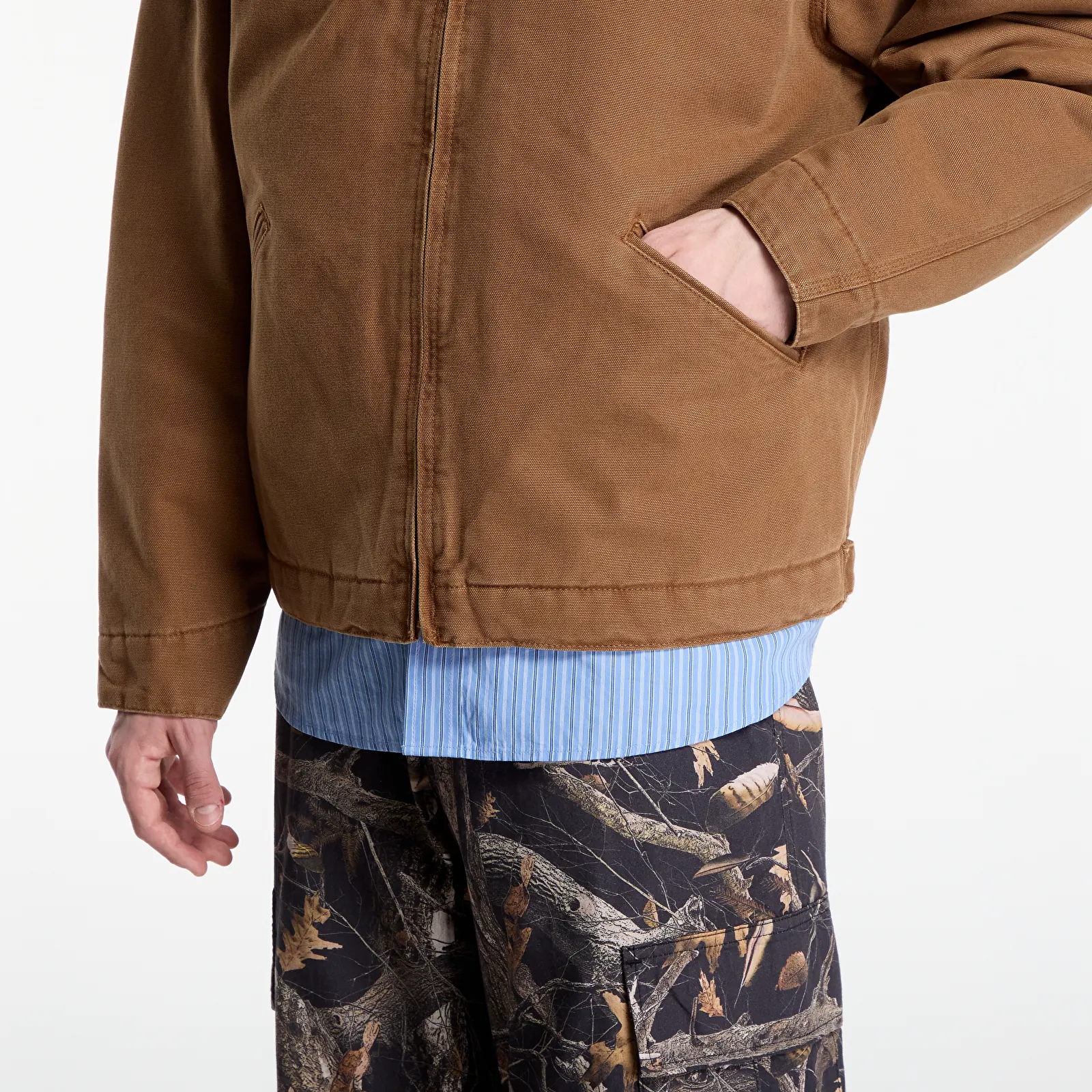 Men's jackets Carhartt WIP OG Detroit Jacket UNISEX WIP H Brown/ Tobacco Stone Canvas