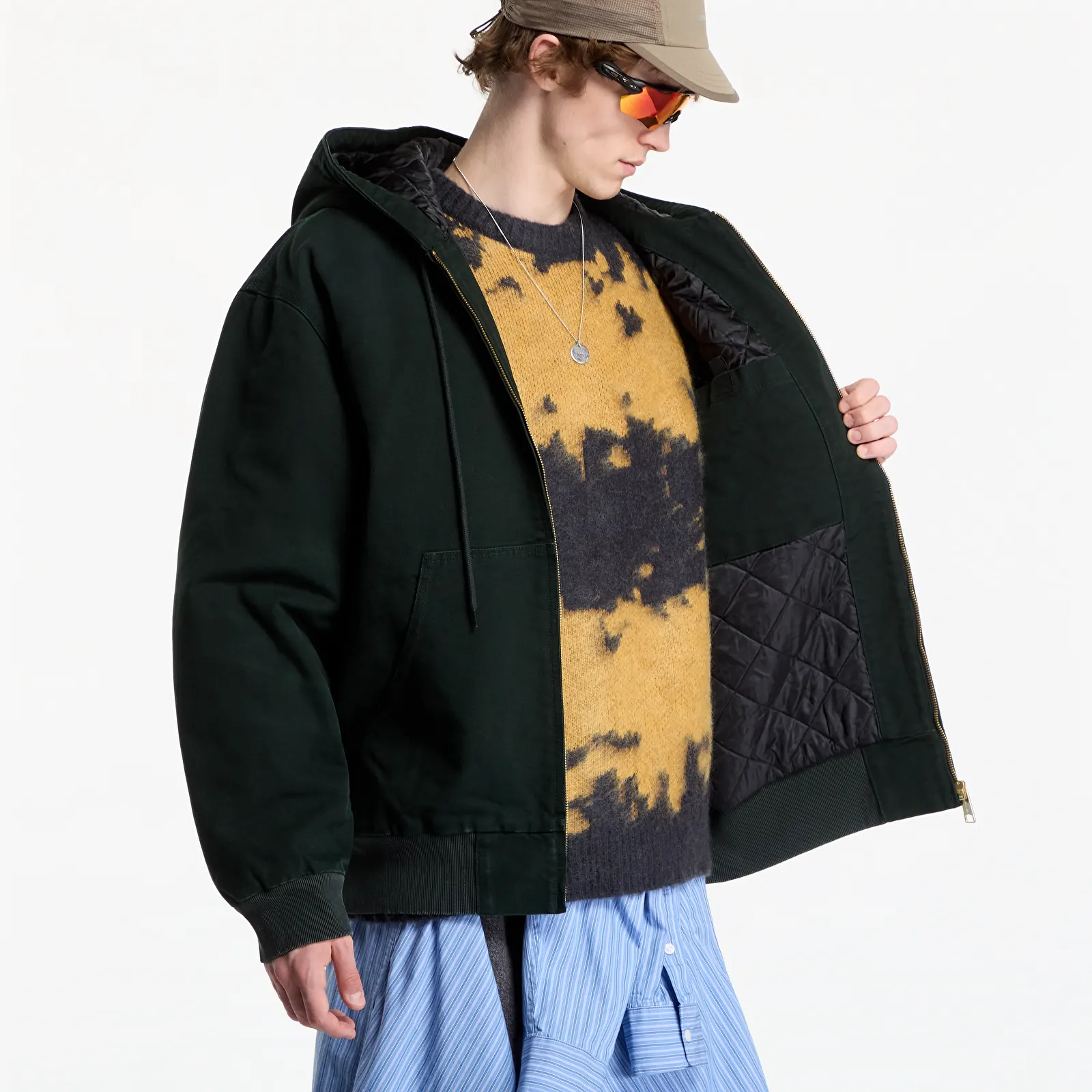 Jakker Carhartt WIP OG Active Jacket UNISEX Raven Stone Canvas