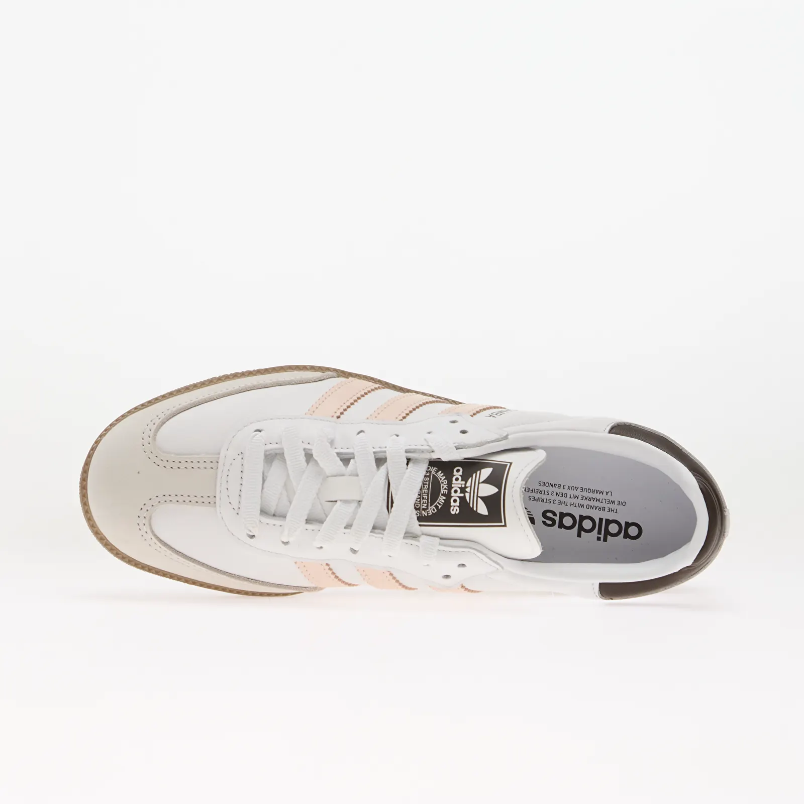 Sneakerși pentru femei adidas Samba OG Ftwr White/ Wonder Quartz/ Brown