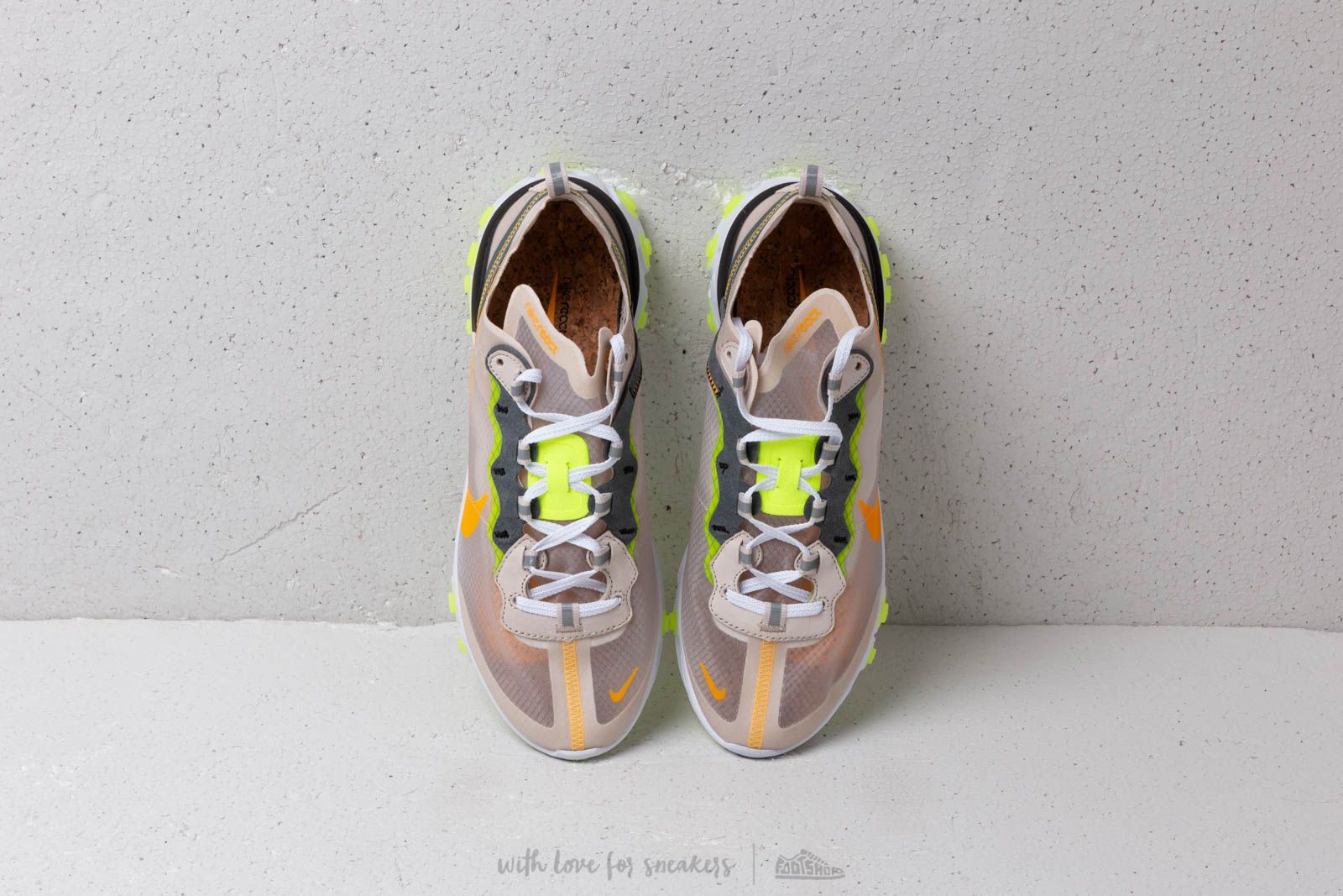 Scarpe uomo Nike React Element 87 Lt Orewood Brn/ Laser Orange-Volt Glow