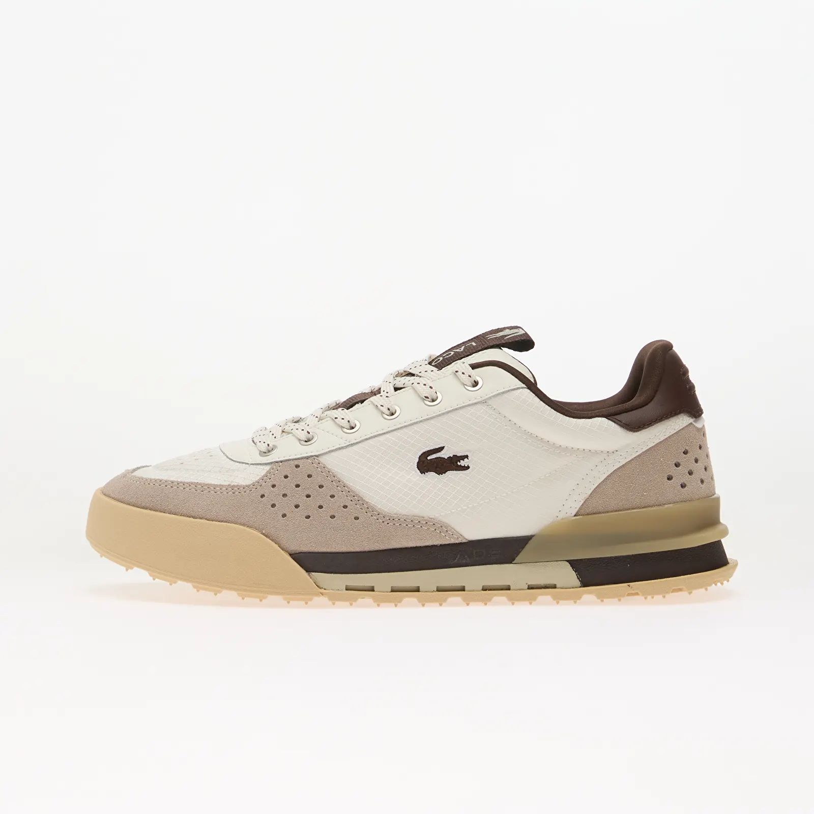 Sapatos de homem Lacoste Slam Shot Off White/ Dark Brw