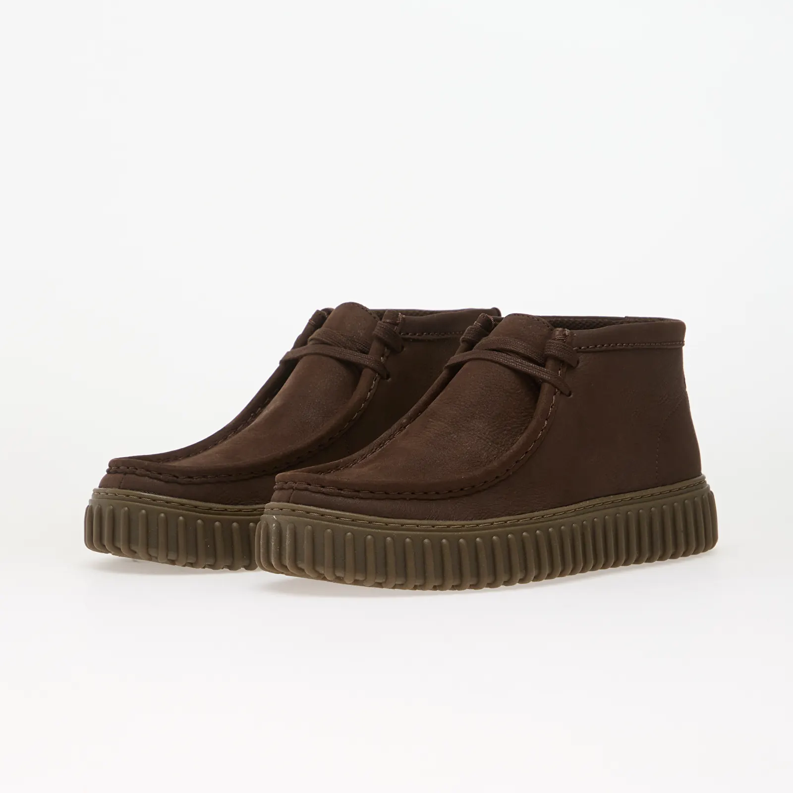 Støvler for menn Clarks Torhill Hi Leather Dark Brown