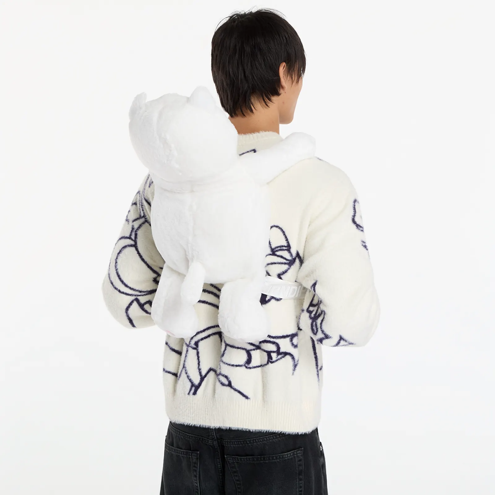 Rucsacuri RIPNDIP Lord Nermal Plush Backpack White