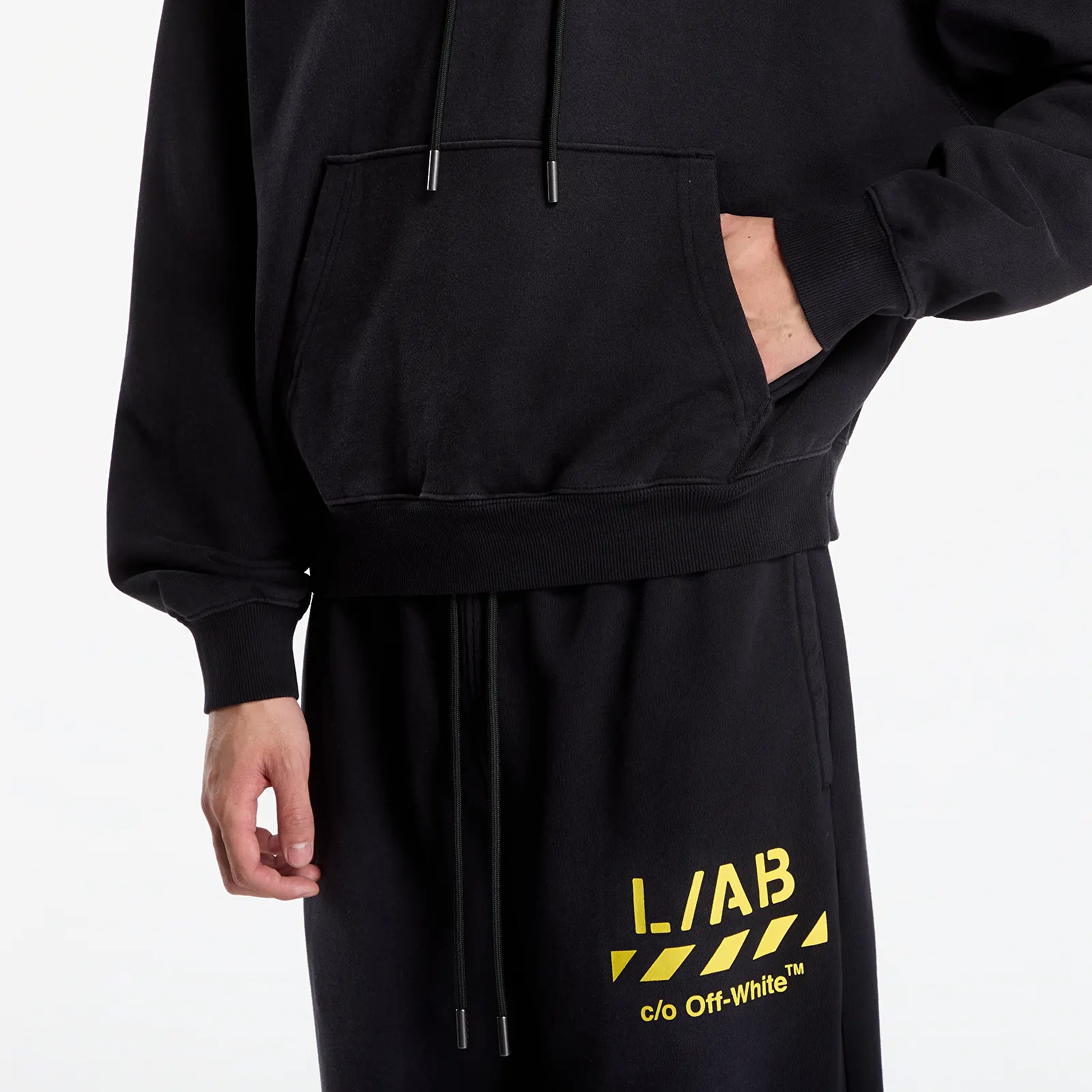 Hoodies and sweatshirts  L/AB c/o Off-White™ Diag Garment Wash Hoodie Black