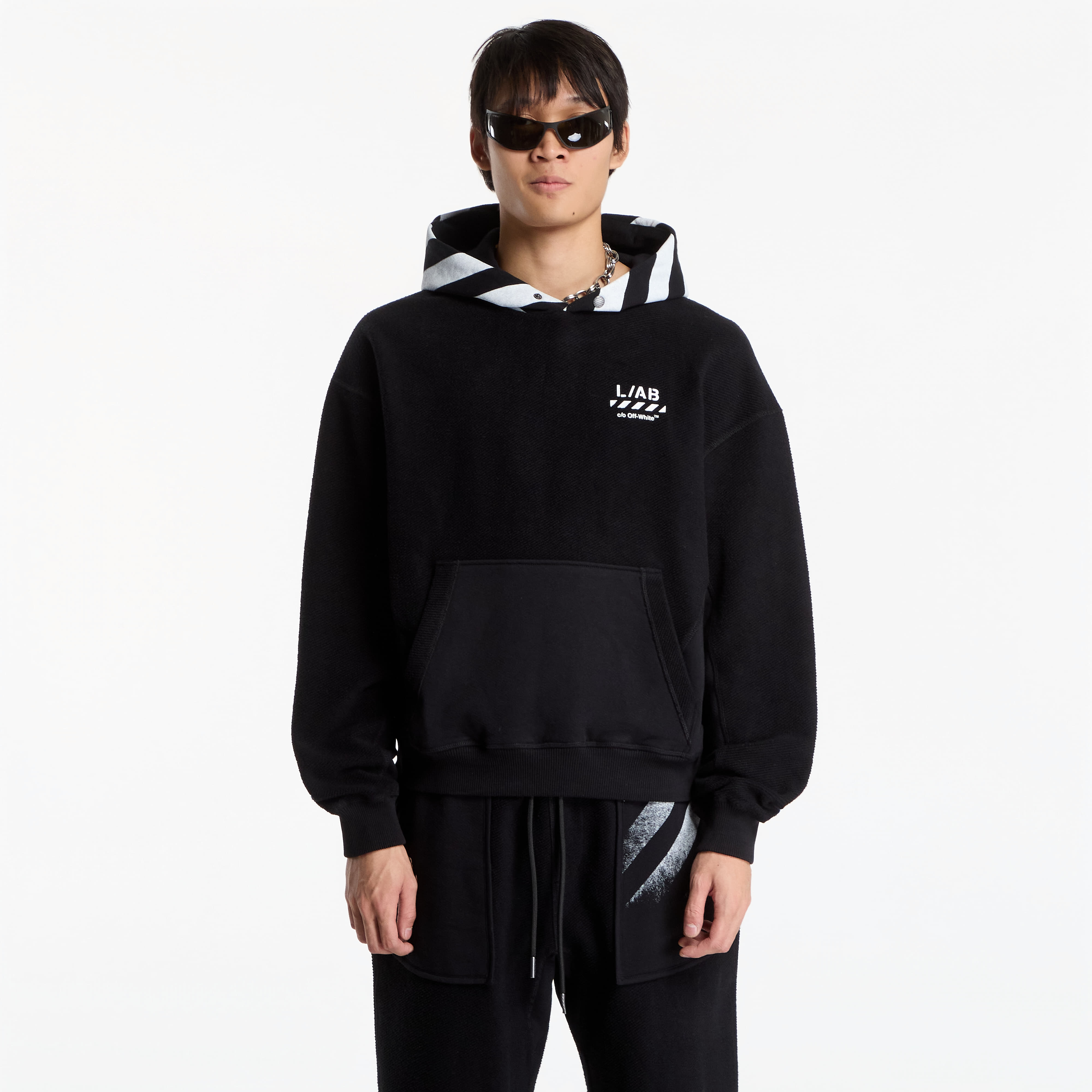 Sweatshirt L/AB c/o Off-White™ Reverse Hoodie Black XXL