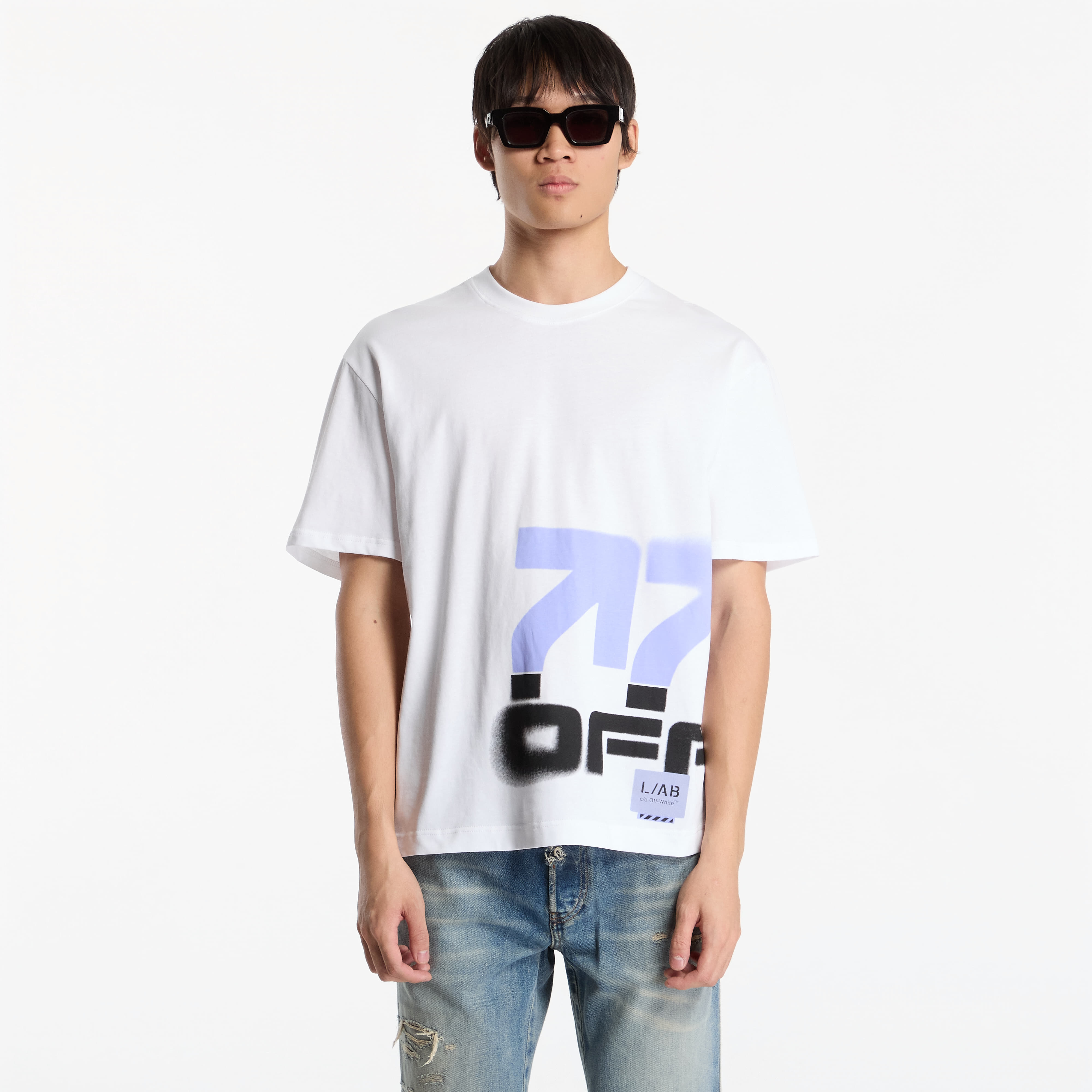 Tricou L/AB c/o Off-White™ Off Stacked S/S Tee White S