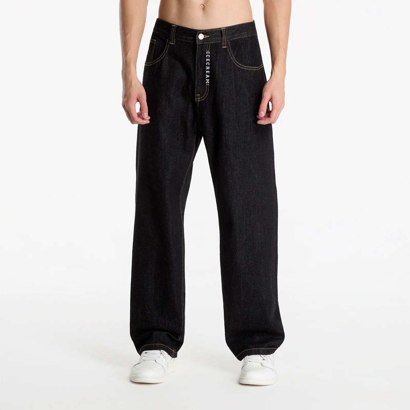 Džinsi Billionaire Boys Club Icecream Embroidered Double Scoop Denim Pants Black