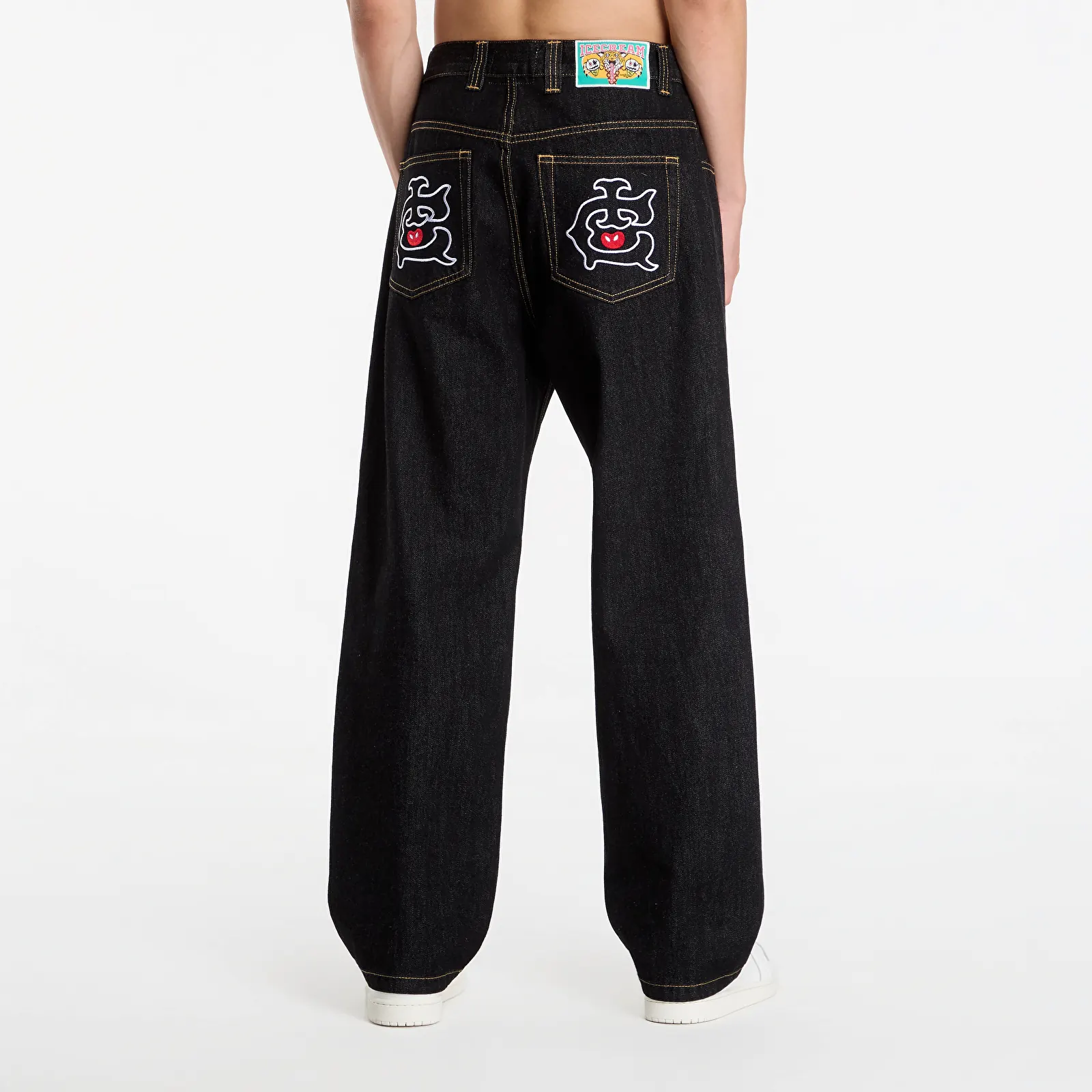 Džinsi Billionaire Boys Club Icecream Embroidered Double Scoop Denim Pants Black