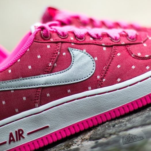 Women s shoes Nike Air Force 1 GS Dark Red Metallic Silver Pink Footshop