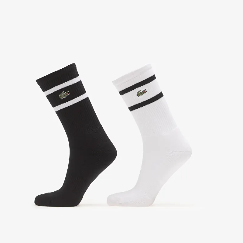 Chaussettes Lacoste Crew Socks Black/White