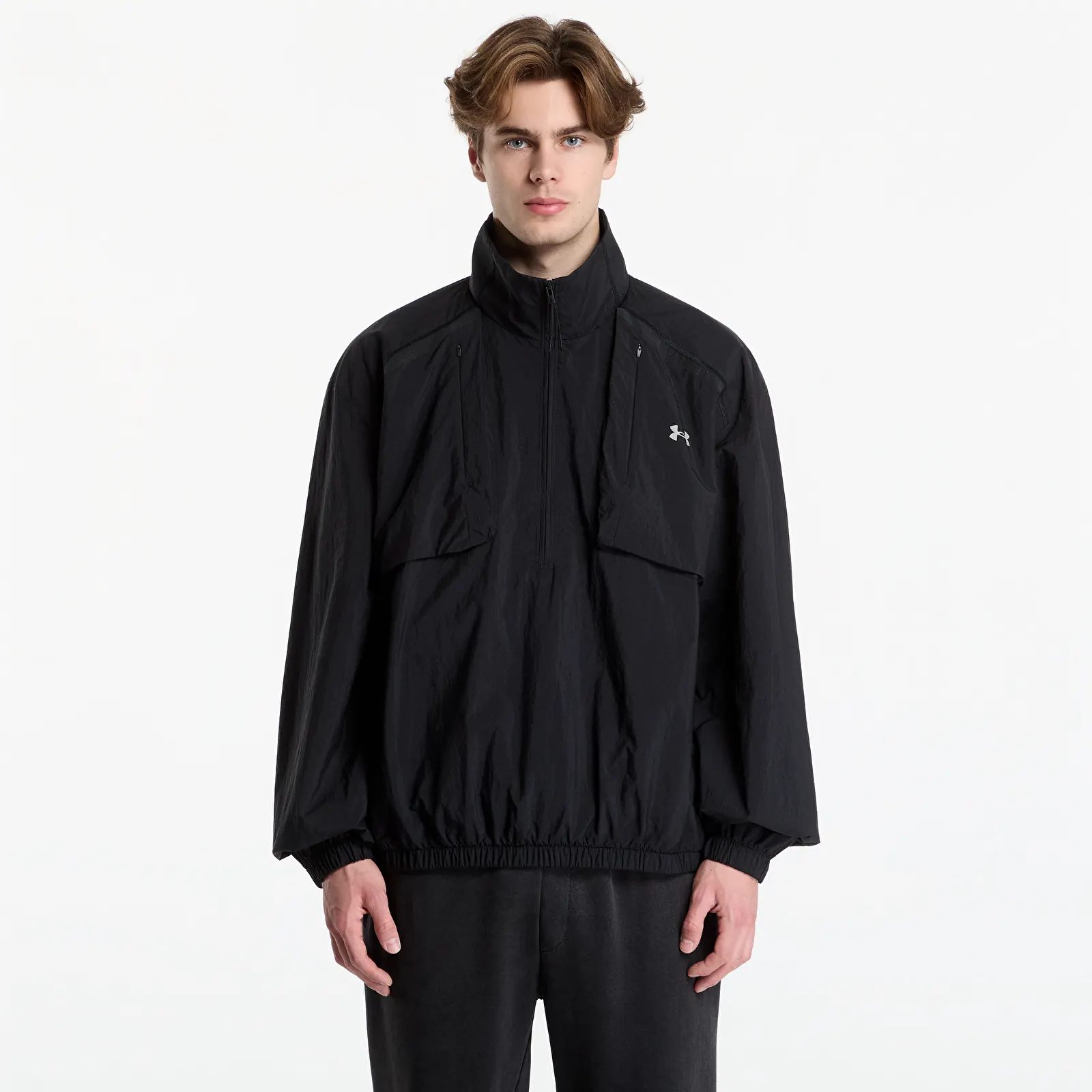 Coach Jackets Under Armour Unstoppable Woven Half Zip Solid Ultimate Black