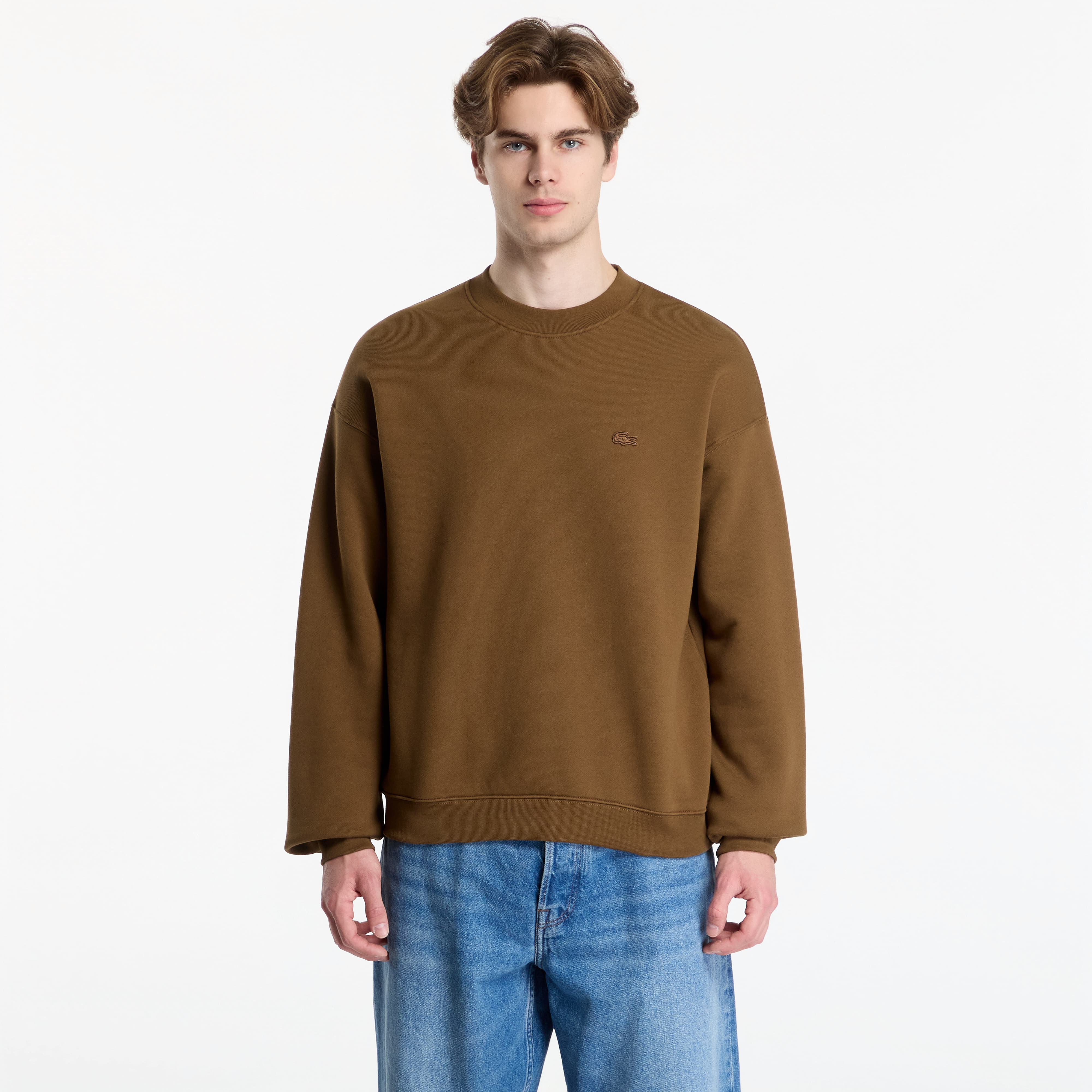 Суитшърт Lacoste Crewnecks UNISEX Mascara Brown XL