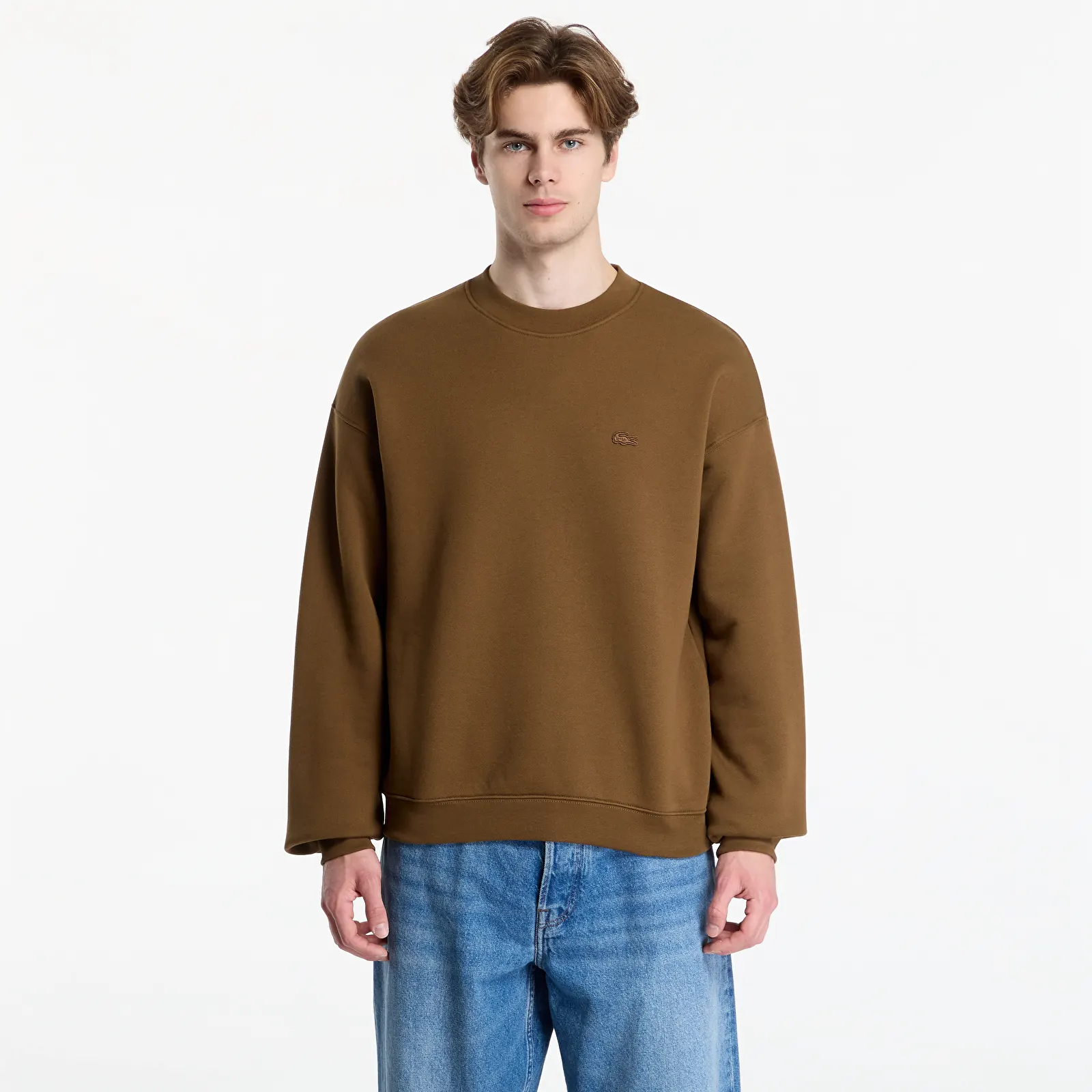 Mikiny Lacoste Crewnecks UNISEX Mascara Brown