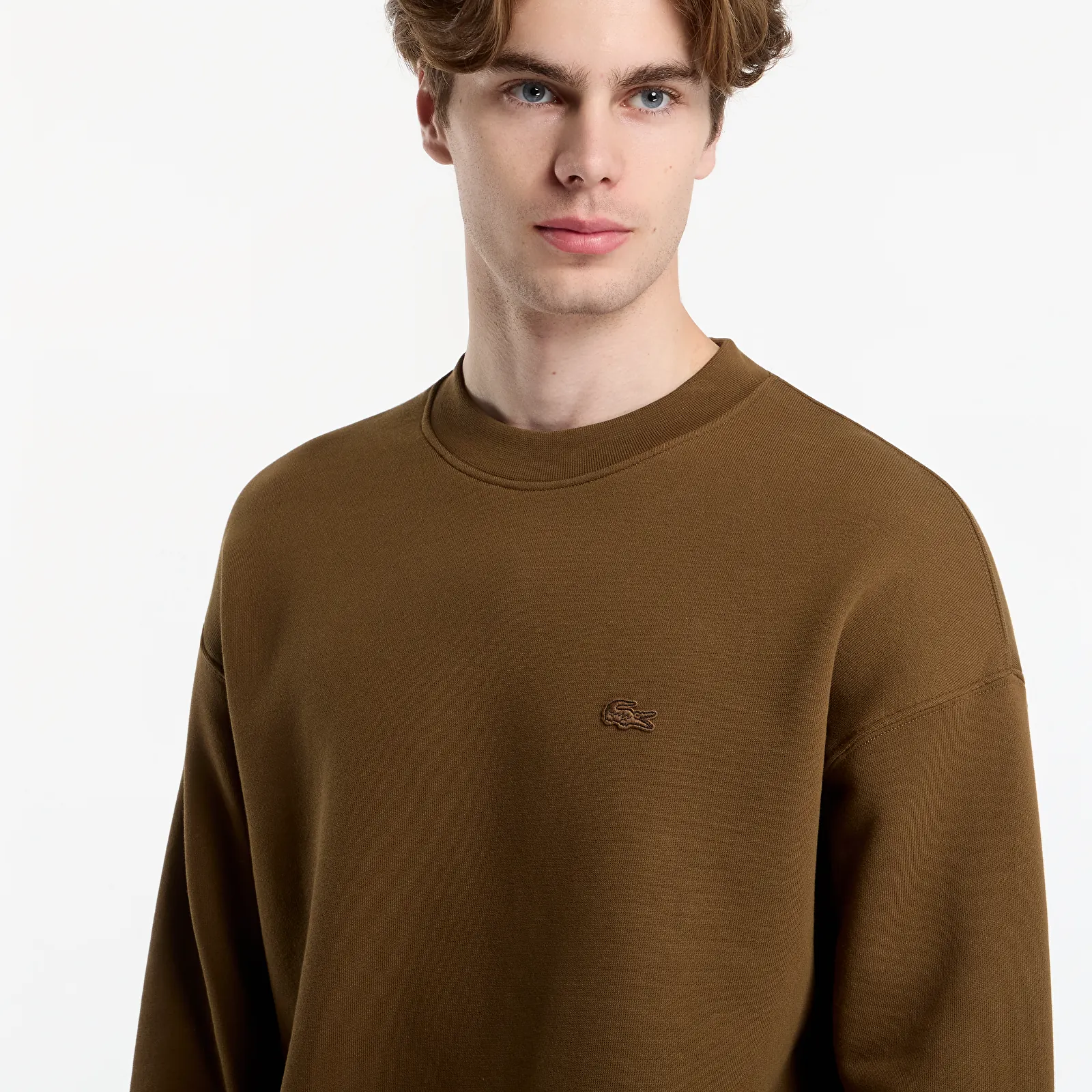 Mikiny Lacoste Crewnecks UNISEX Mascara Brown