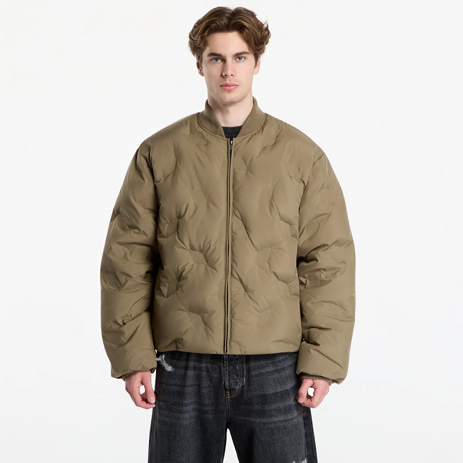 Jackets Daily Paper Ayan Monogram Puffer Jacket Army Green