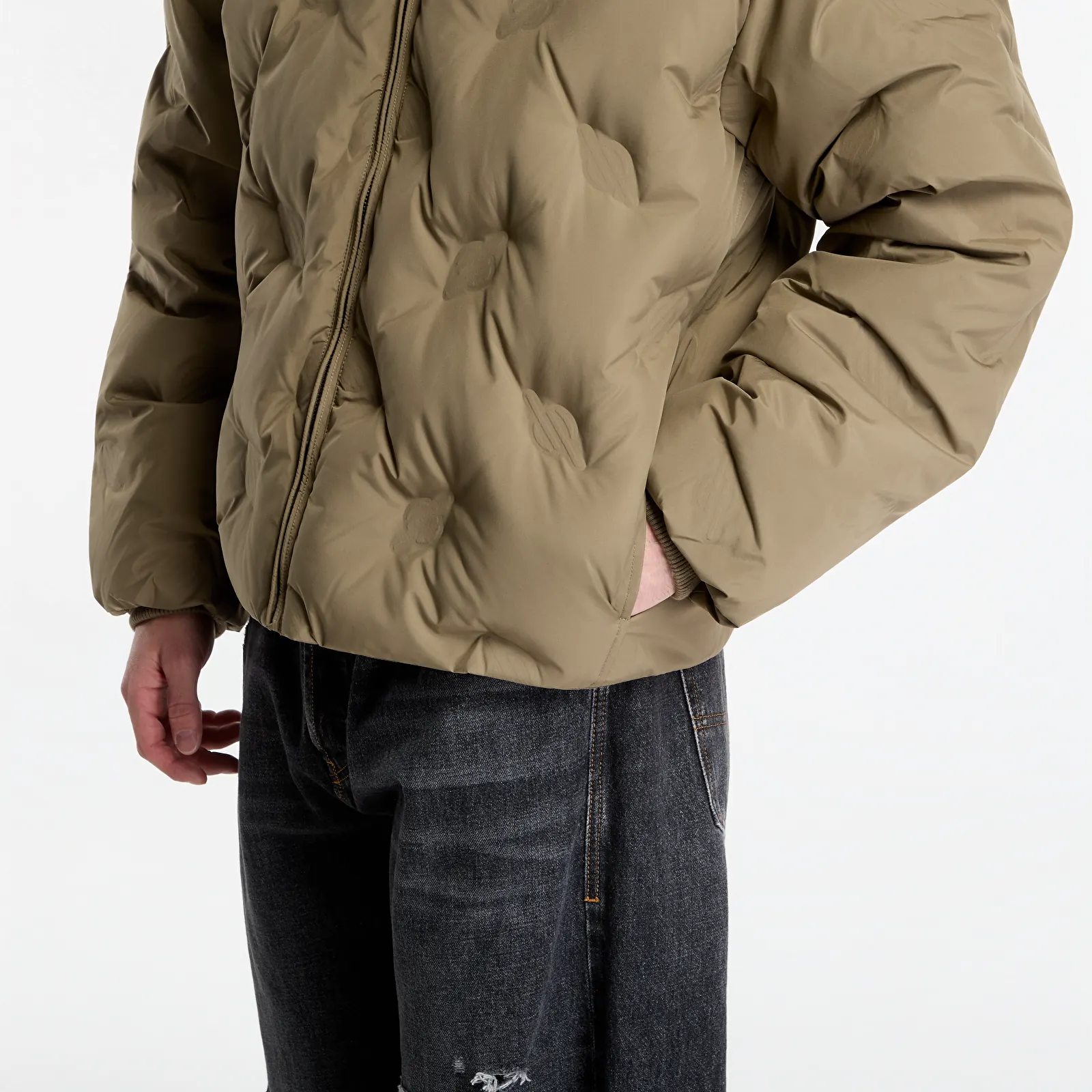 Jackets Daily Paper Ayan Monogram Puffer Jacket Army Green