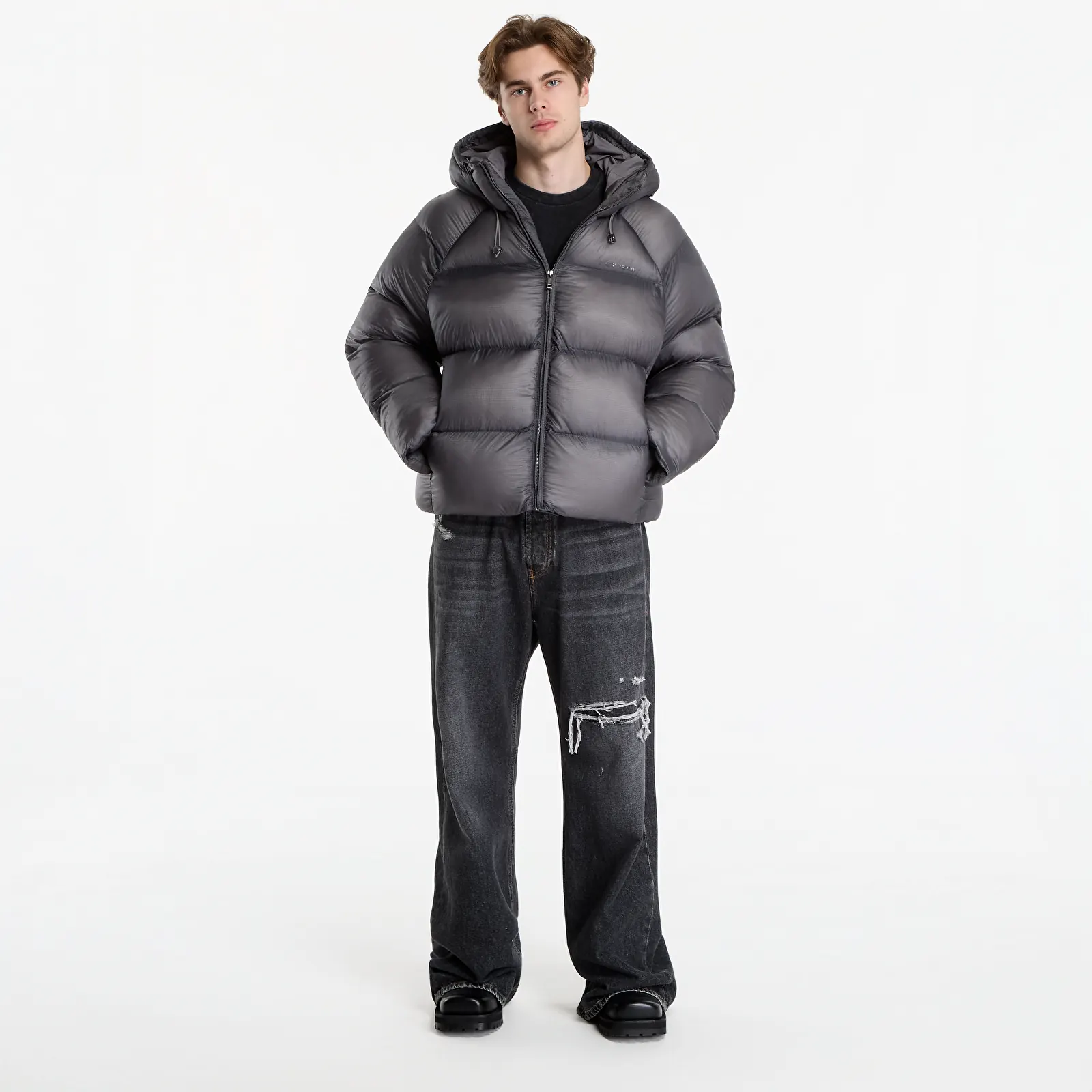 Jakker Daily Paper Raglan Sleeve Dias Puffer Jacket Black