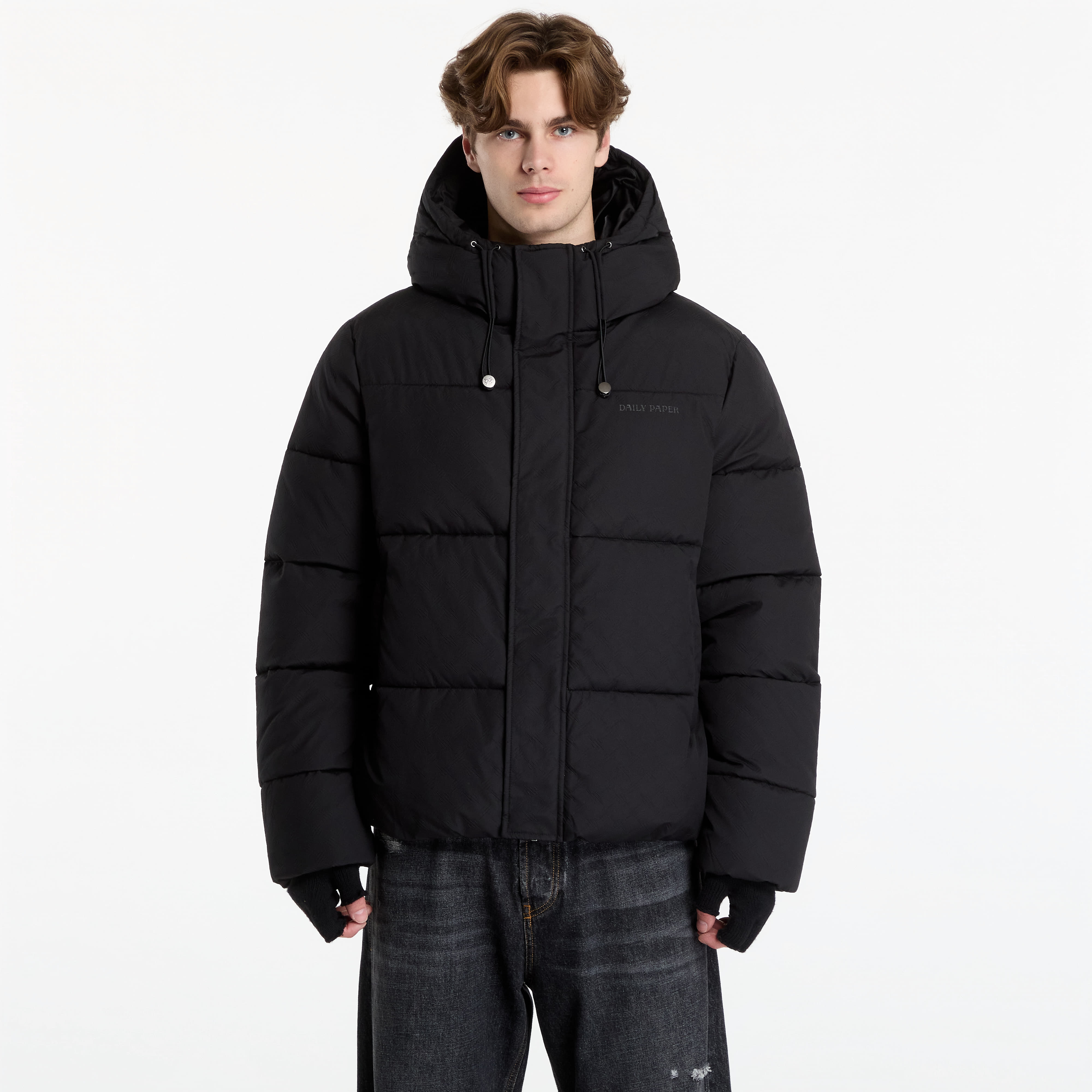 Jachetă Daily Paper Sealed Monogram Puffer Jacket Black XL