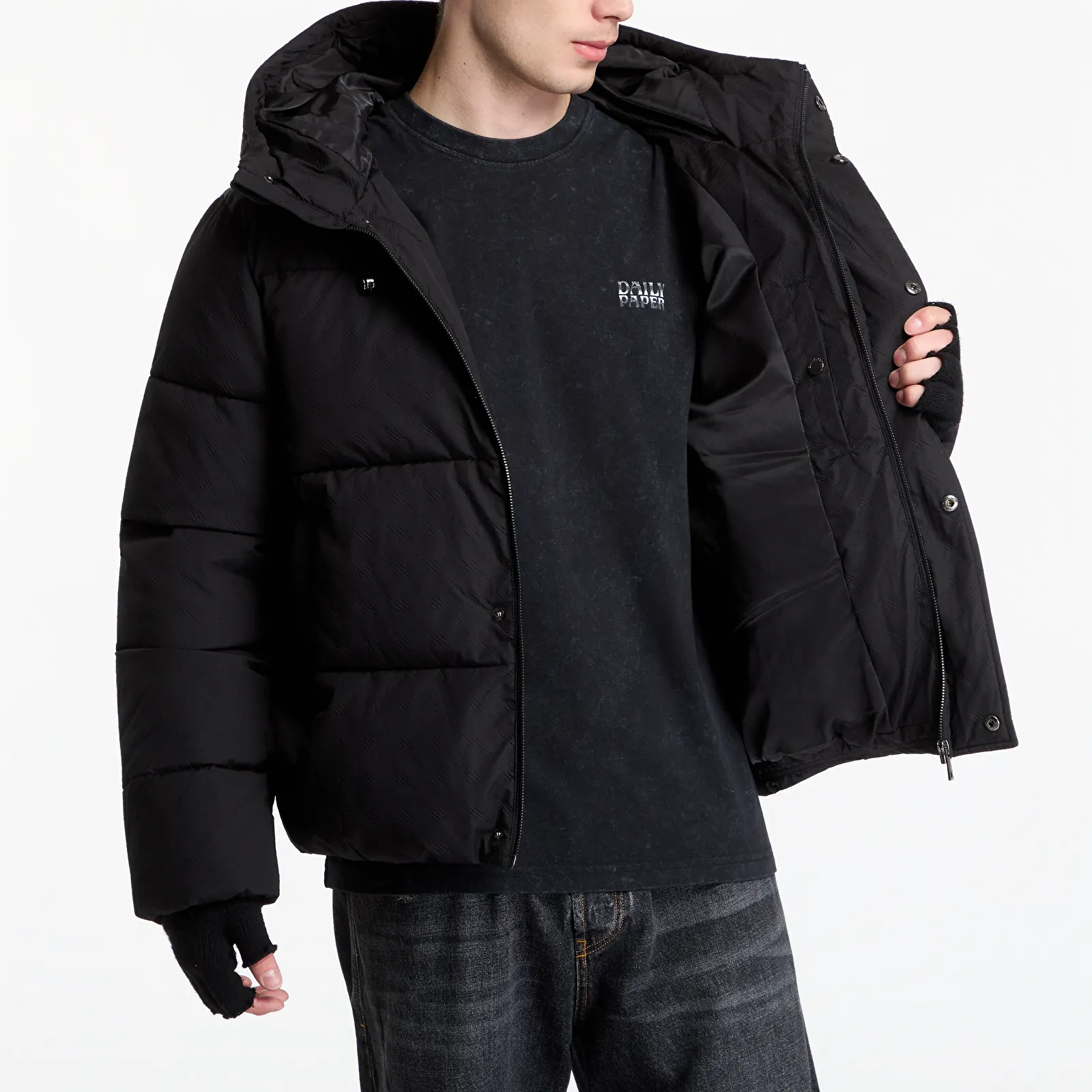 Vestes  Daily Paper Sealed Monogram Puffer Jacket Black