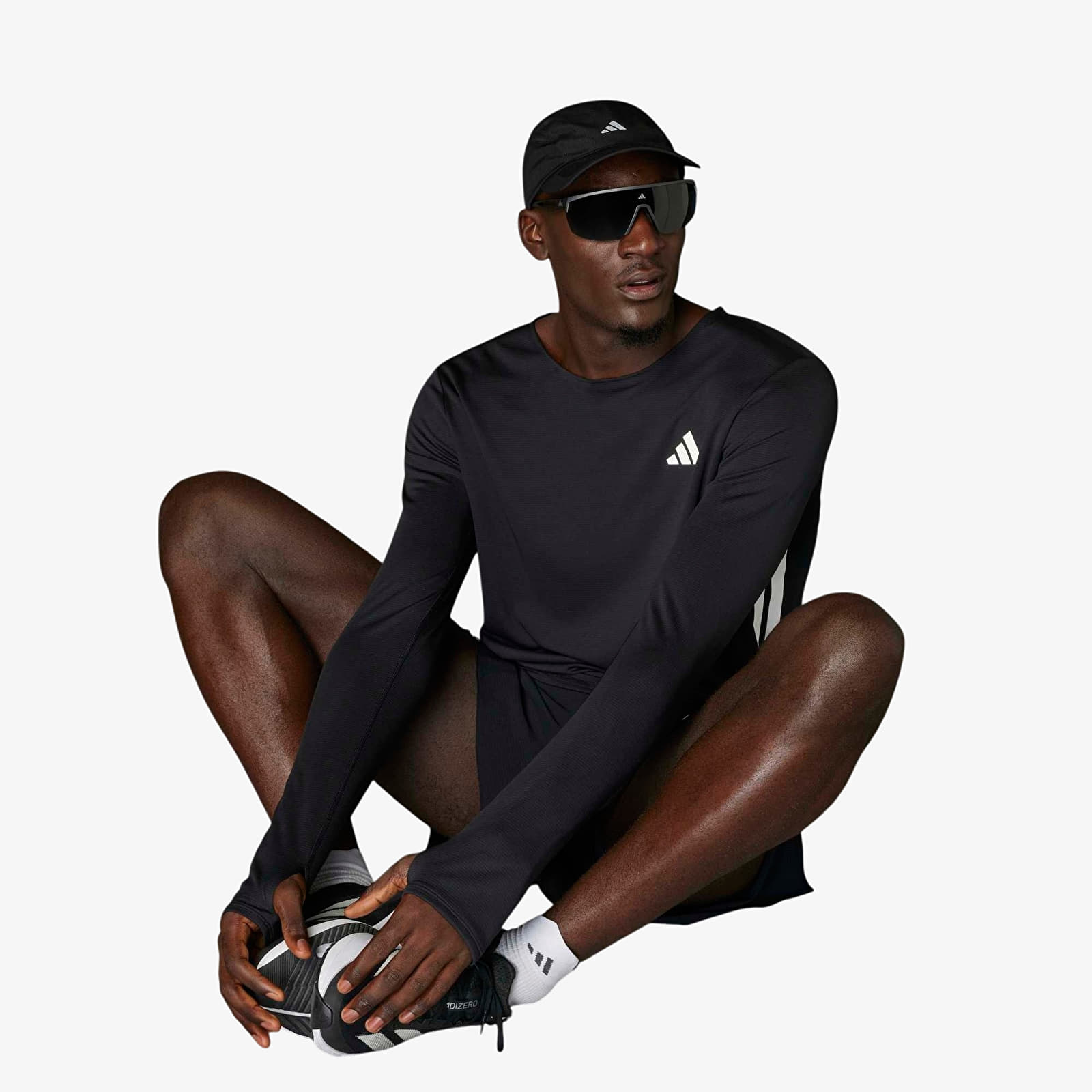 Мъжки тениски adidas Adizero Running Longsleeve T-Shirt Black