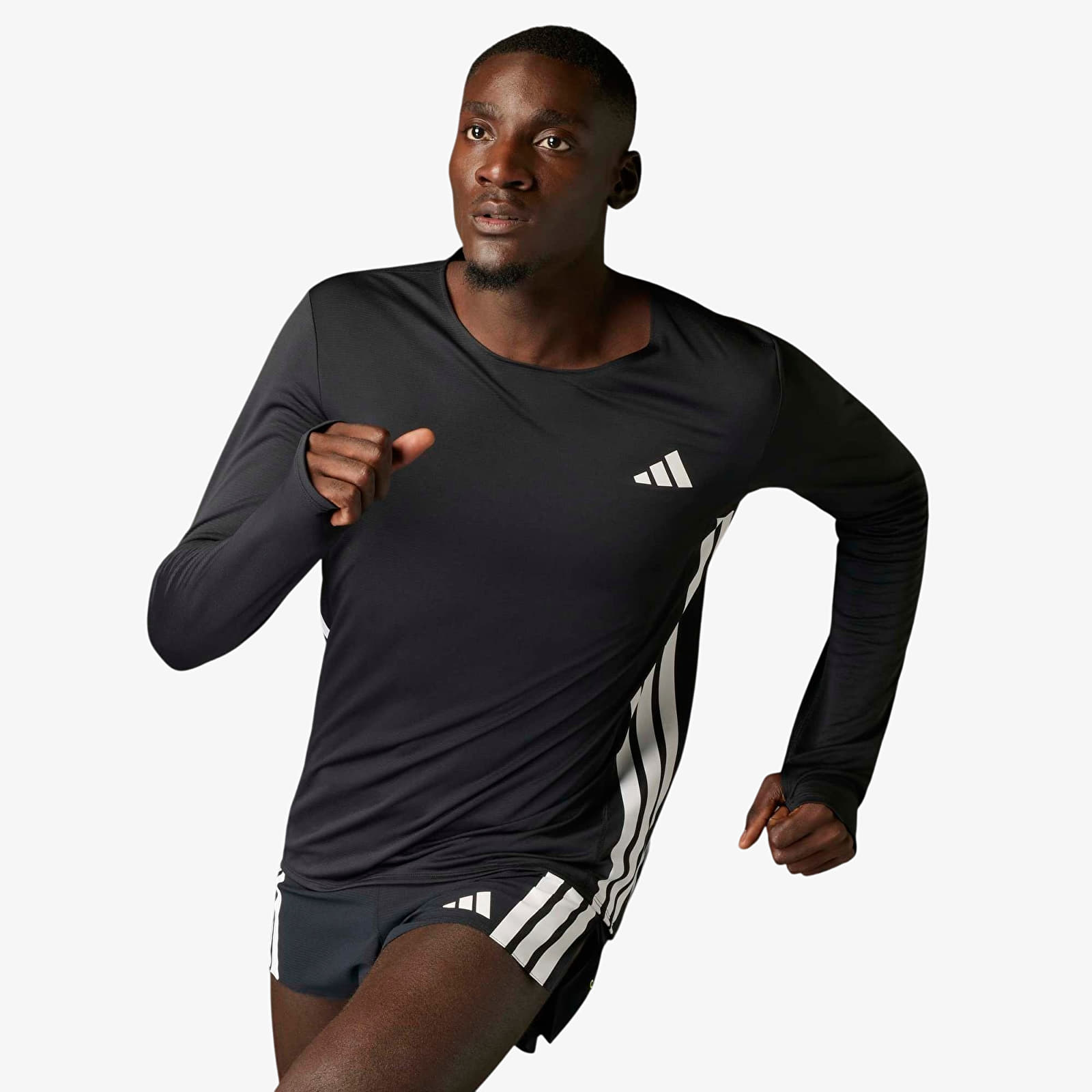Мъжки тениски adidas Adizero Running Longsleeve T-Shirt Black