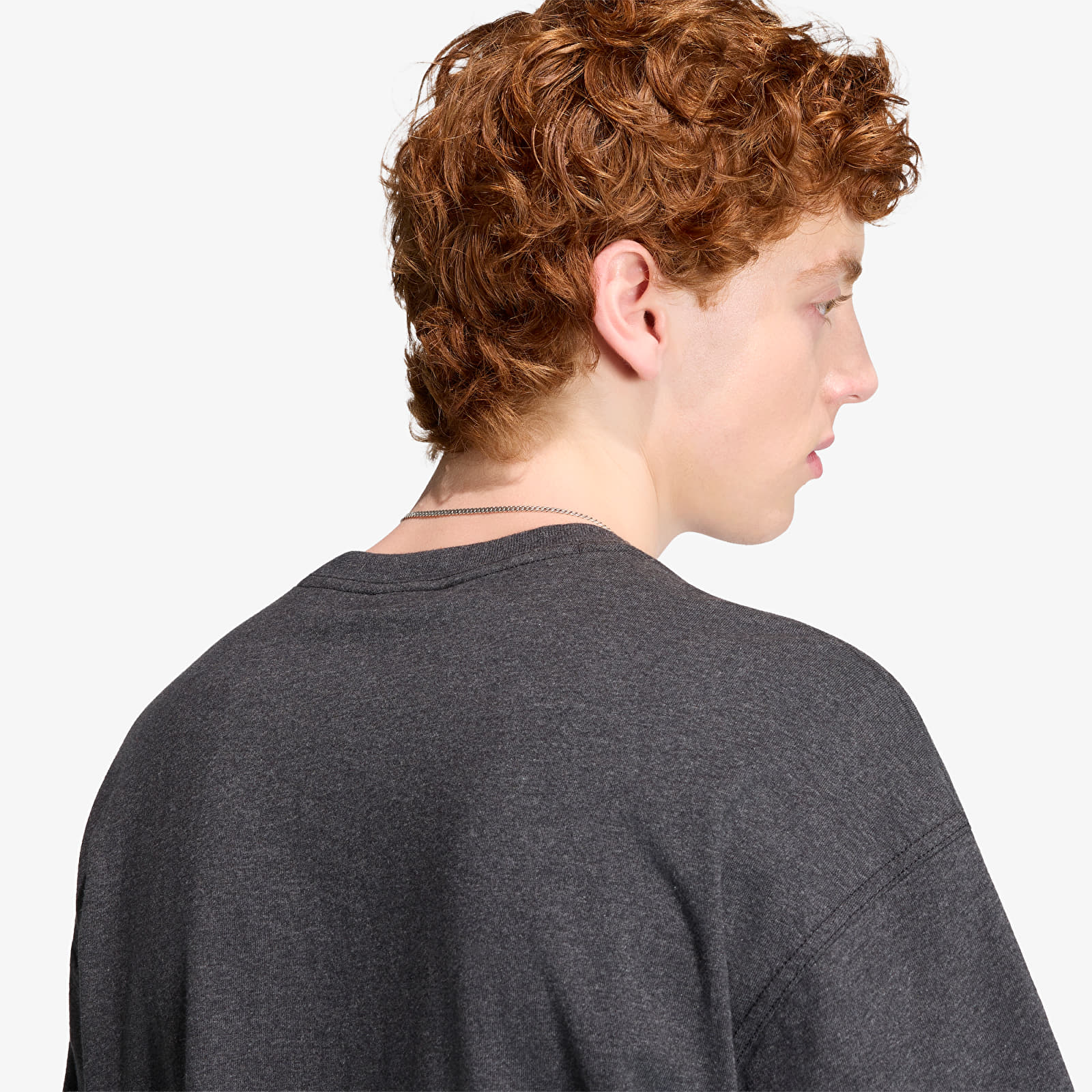 Meeste T-särgid adidas Trefoil Essentials Melange Loose Cropped T-Shirt Dark Grey Heather