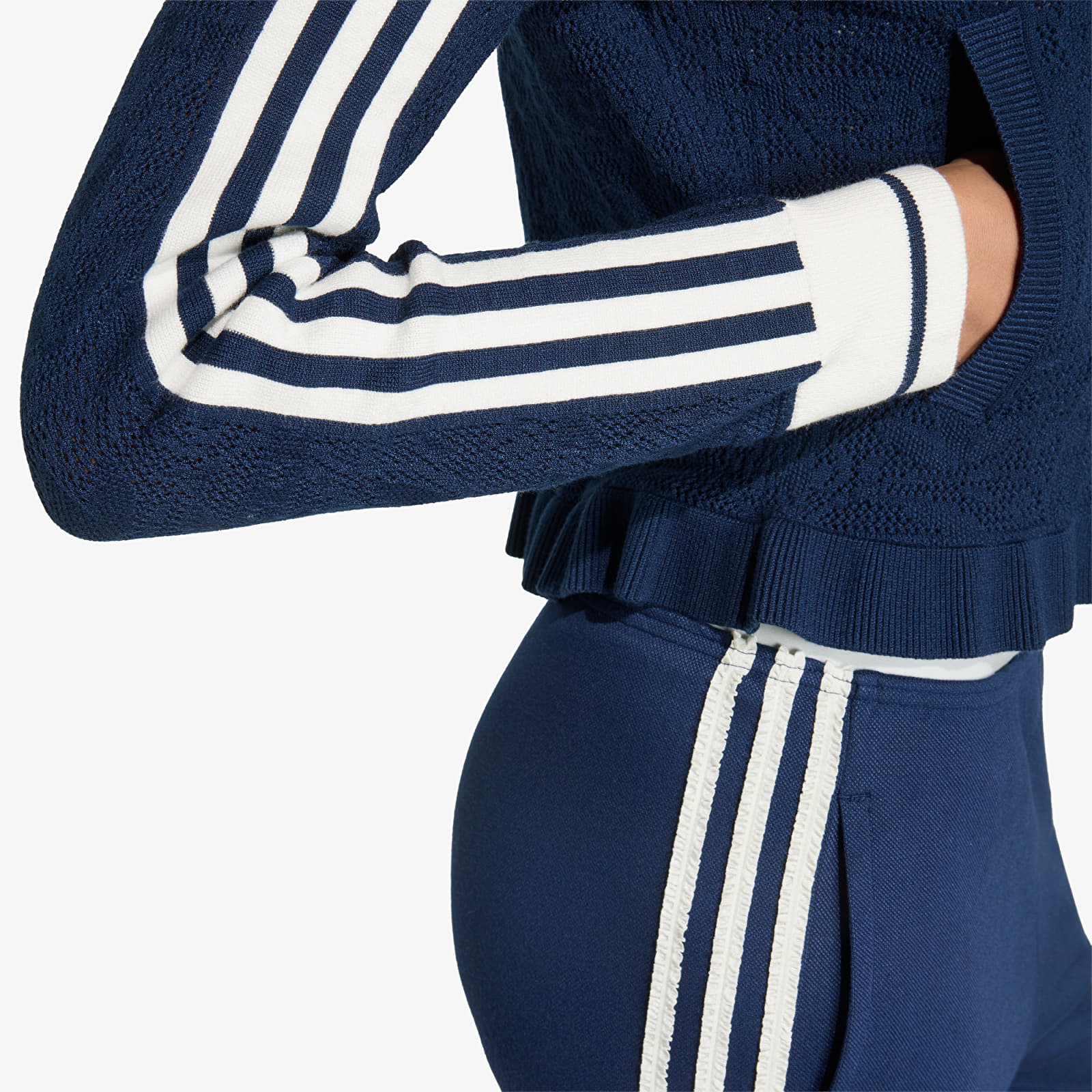 Jacken für Frauen adidas Sports Track Top Night Indigo/ Off White