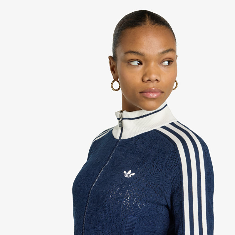   ネイビー S レディース Women's jackets adidas Sports Track Top Night Indigo/ Off White